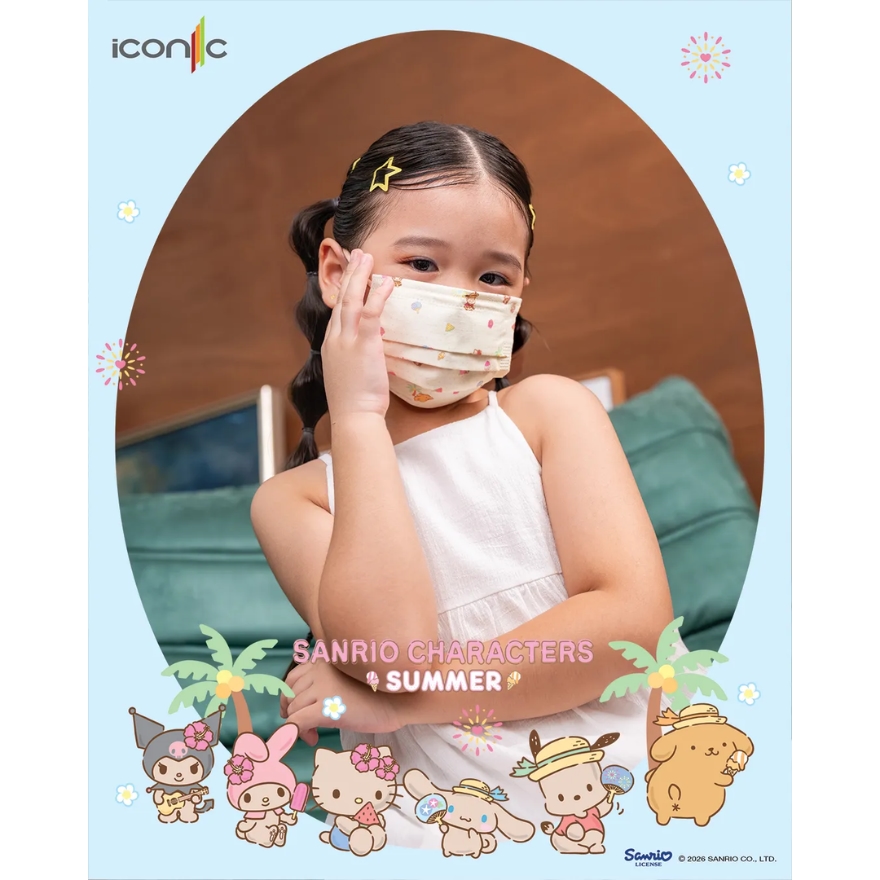 [Kid - Premium+] 4-Ply Sanrio Characters Hawaii Summer 2026 Medical Face Mask (30pcs) image