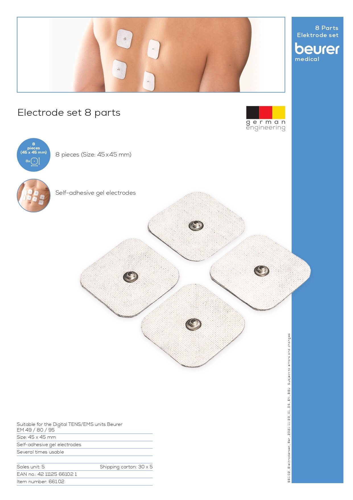 Beurer Electrode Standard 8X For EM49