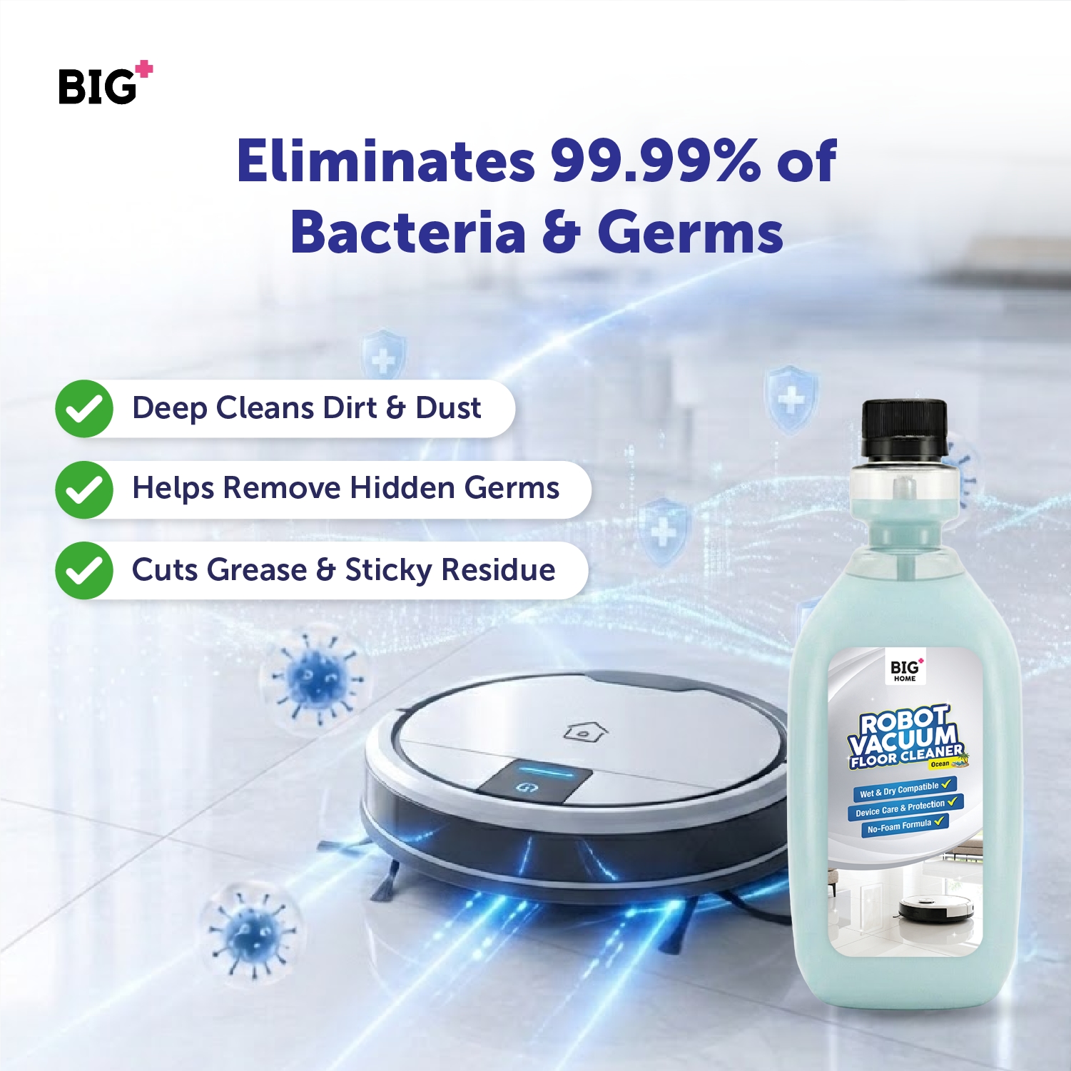 Robot Vacuum Floor Cleaner (500ml) - Ocean image