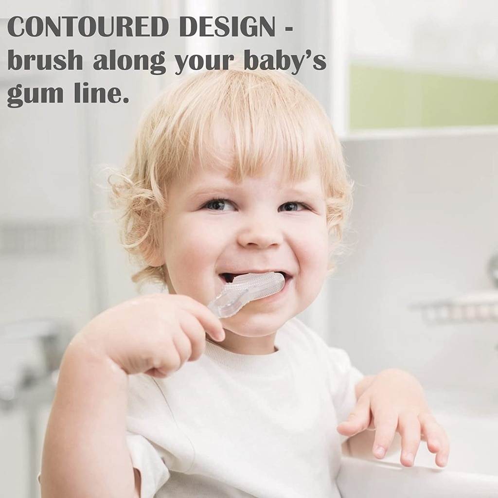 Haakaa Contoured Silicone Toothbrush (3M+)