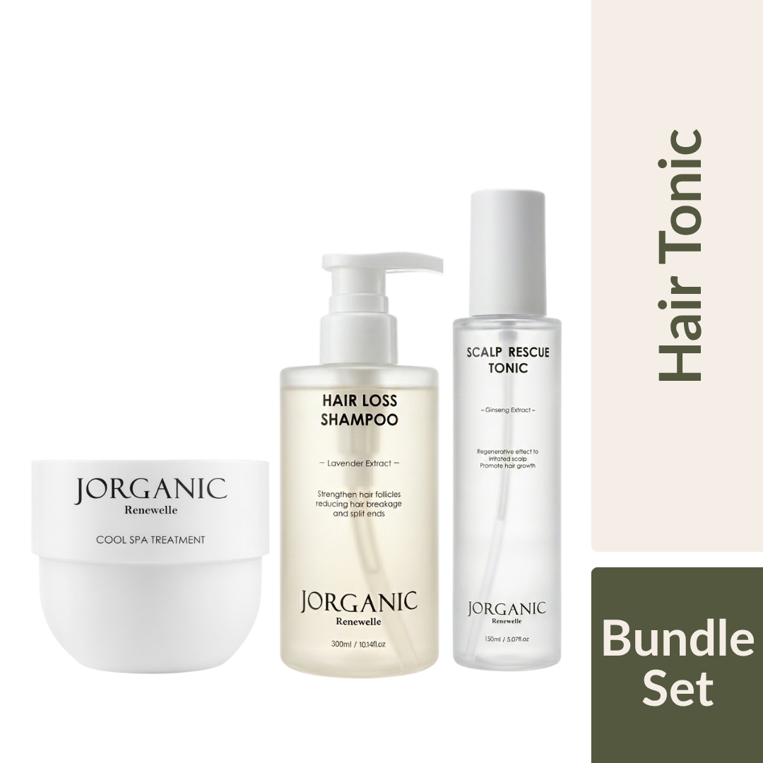 JORGANIC Renewelle Bundle Set (Shampoo + Treatment + Tonic)