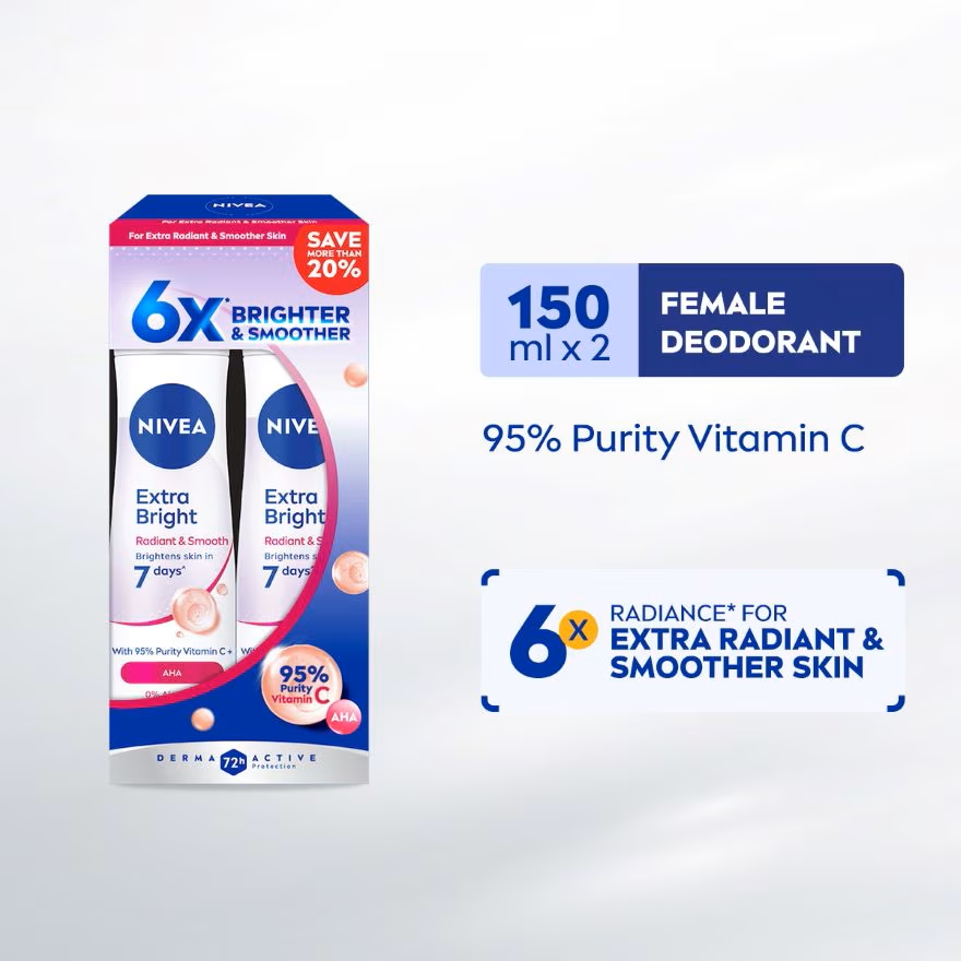 Deodorant Extra Bright Spray TWP 2x150ml image