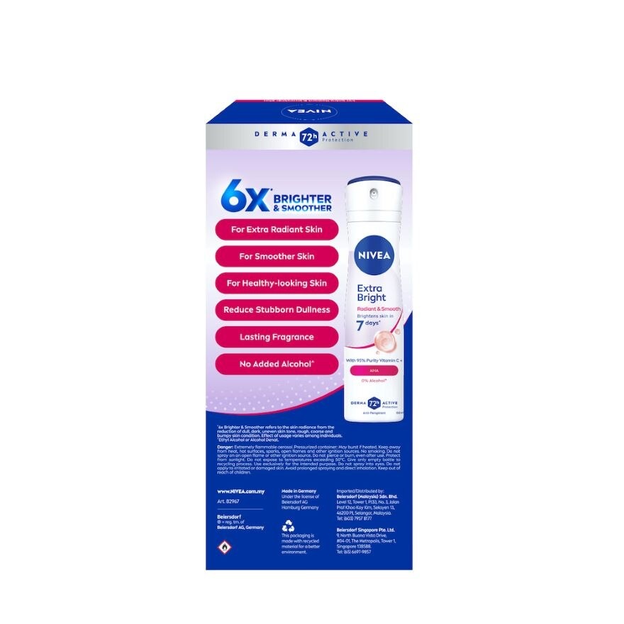 Deodorant Extra Bright Spray TWP 2x150ml image