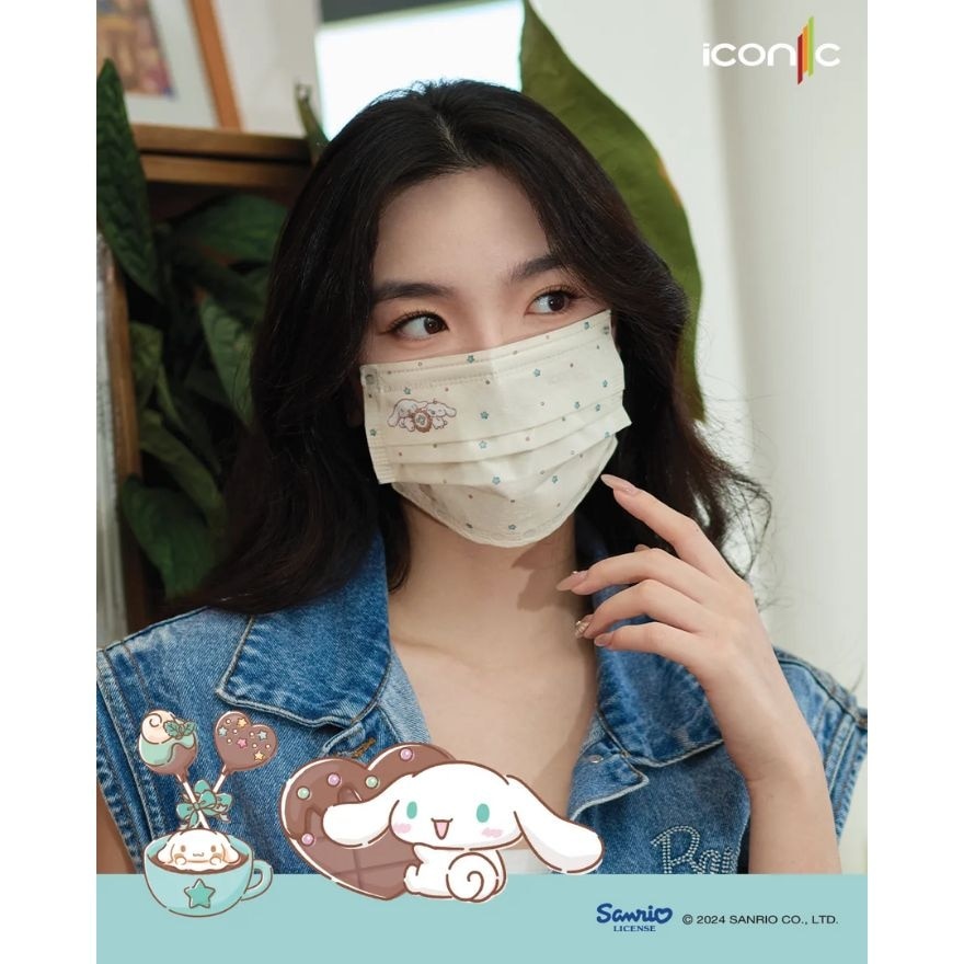 [Adult - Premium+] 4-Ply Sanrio Cinnamoroll I Love Choco Medical Face Mask (30pcs)