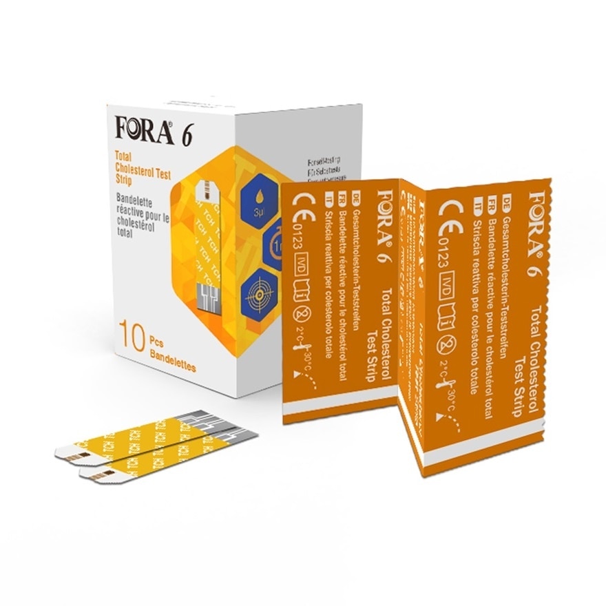 FORA 6 Gold Strip For Total Cholestrol, 10 pcs/foil/box