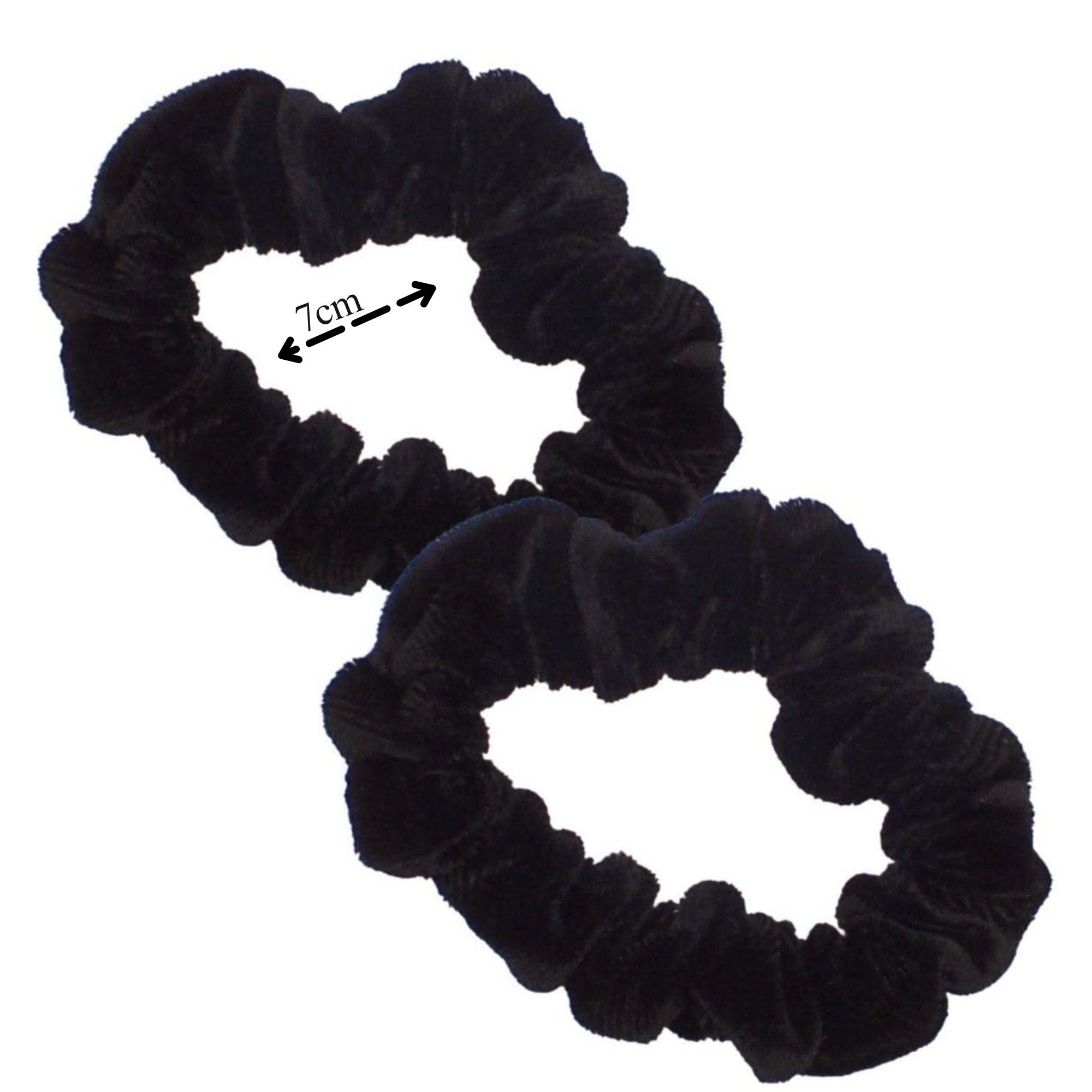 #0216 PONYTAIL BLACK 7CM 2PCS