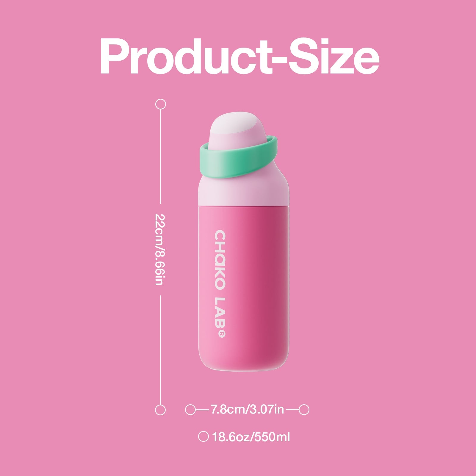 Chako Lab KaDa Cup  550ml (550ml) -  Hot Pink