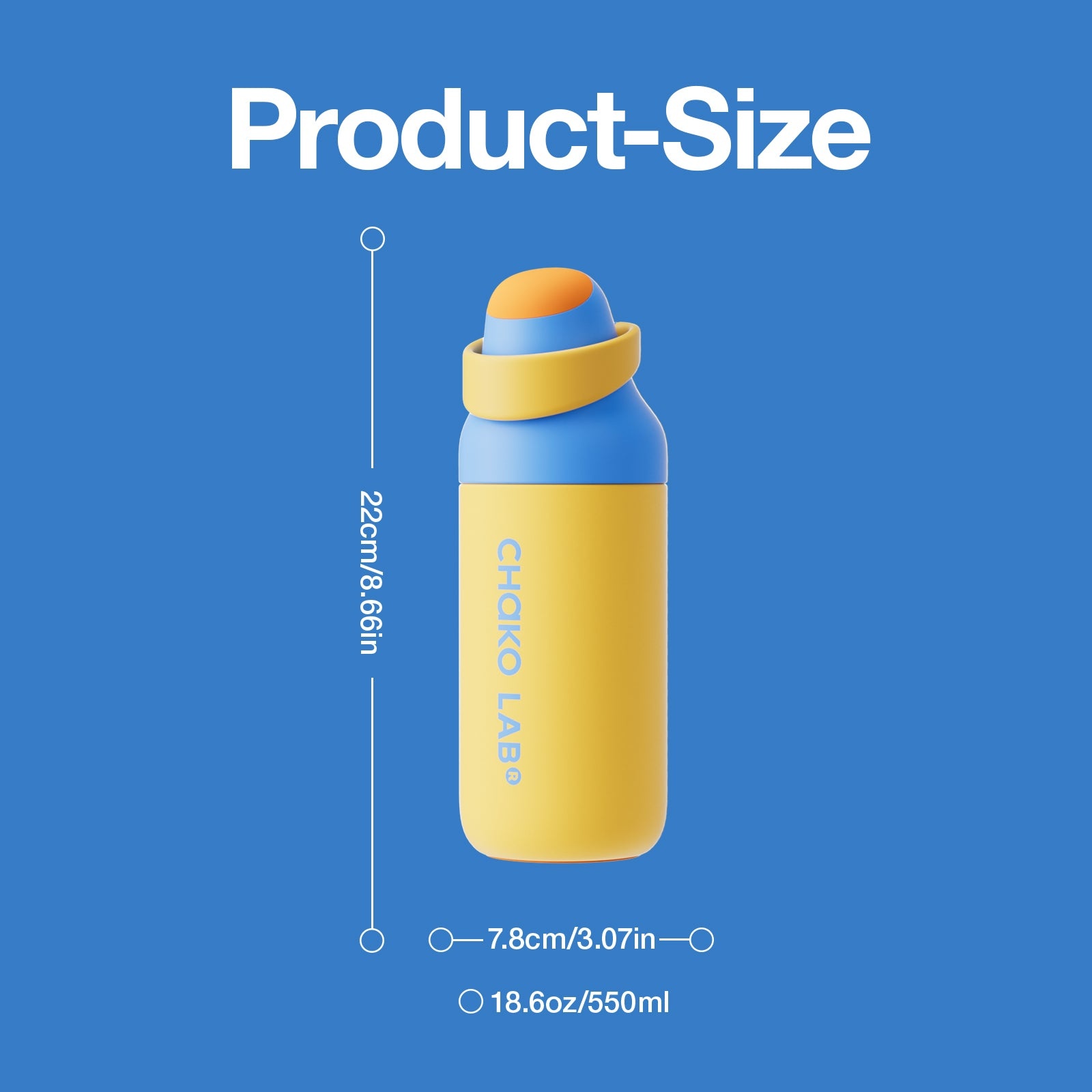 Chako Lab KaDa Cup  550ml (550ml) -  Blue Yellow