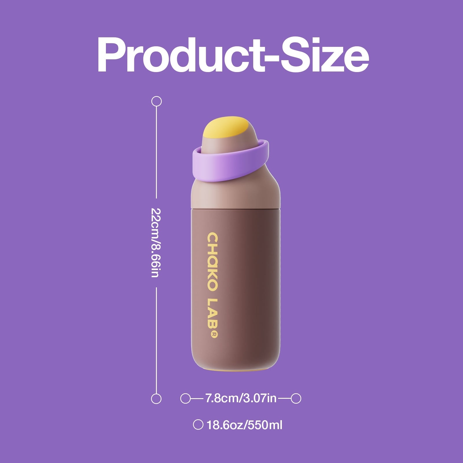 Chako Lab KaDa Cup  550ml (550ml) -  Brown