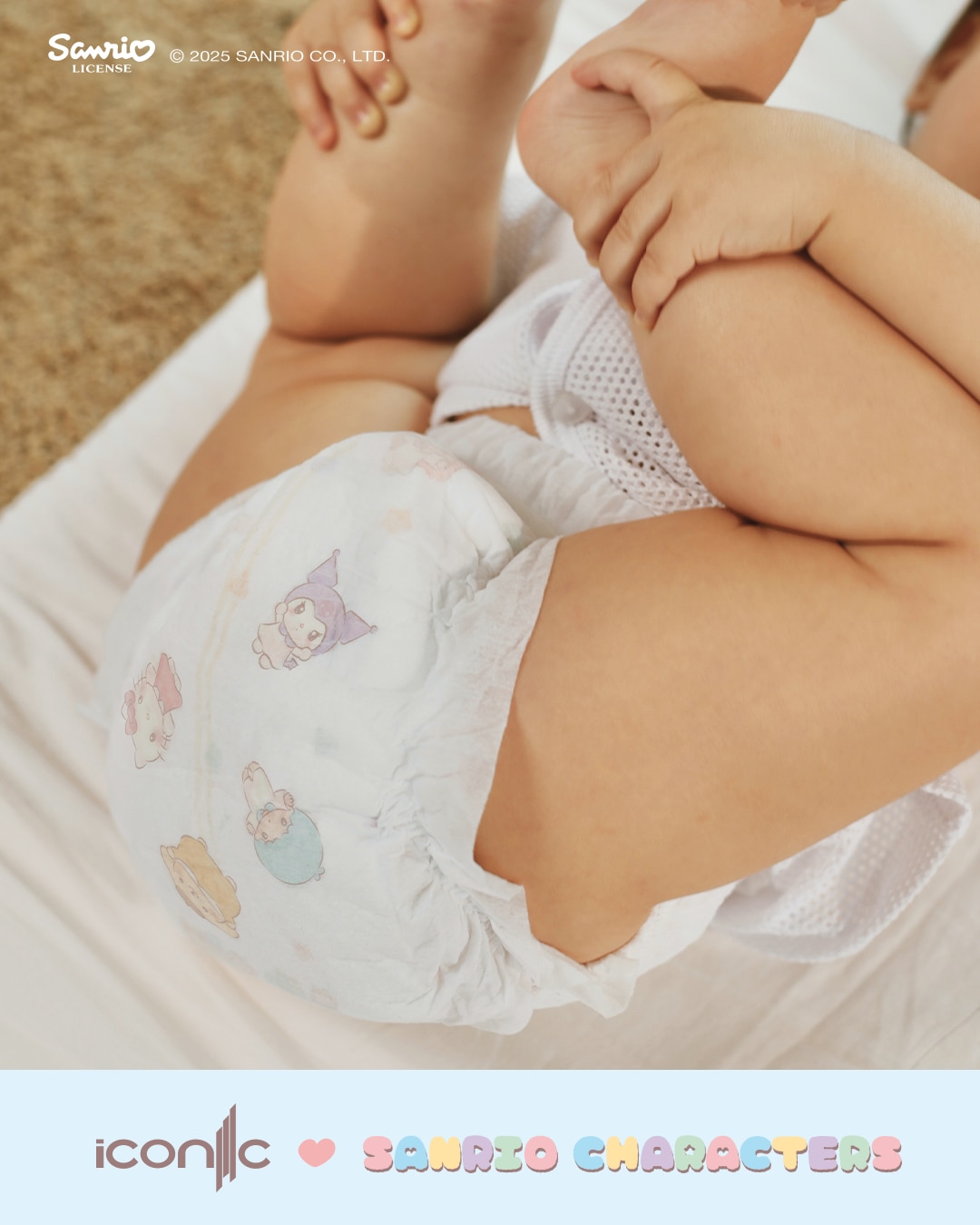 Sanrio Premium Day & Night Baby Diapers - Pants M 168pcs