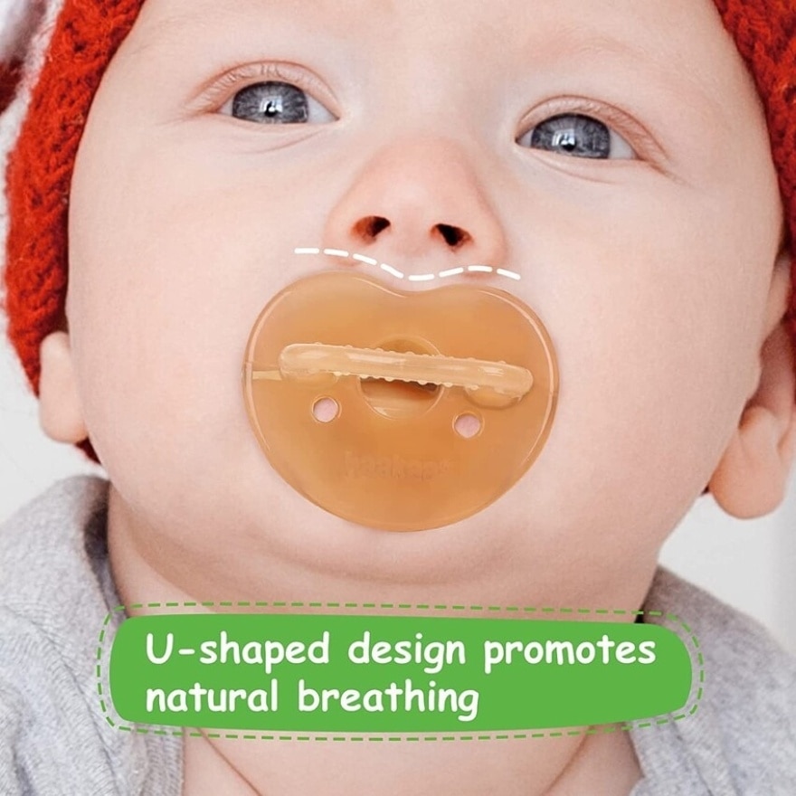 Haakaa Silicone Dummy Apricot ( 3 Months+ )