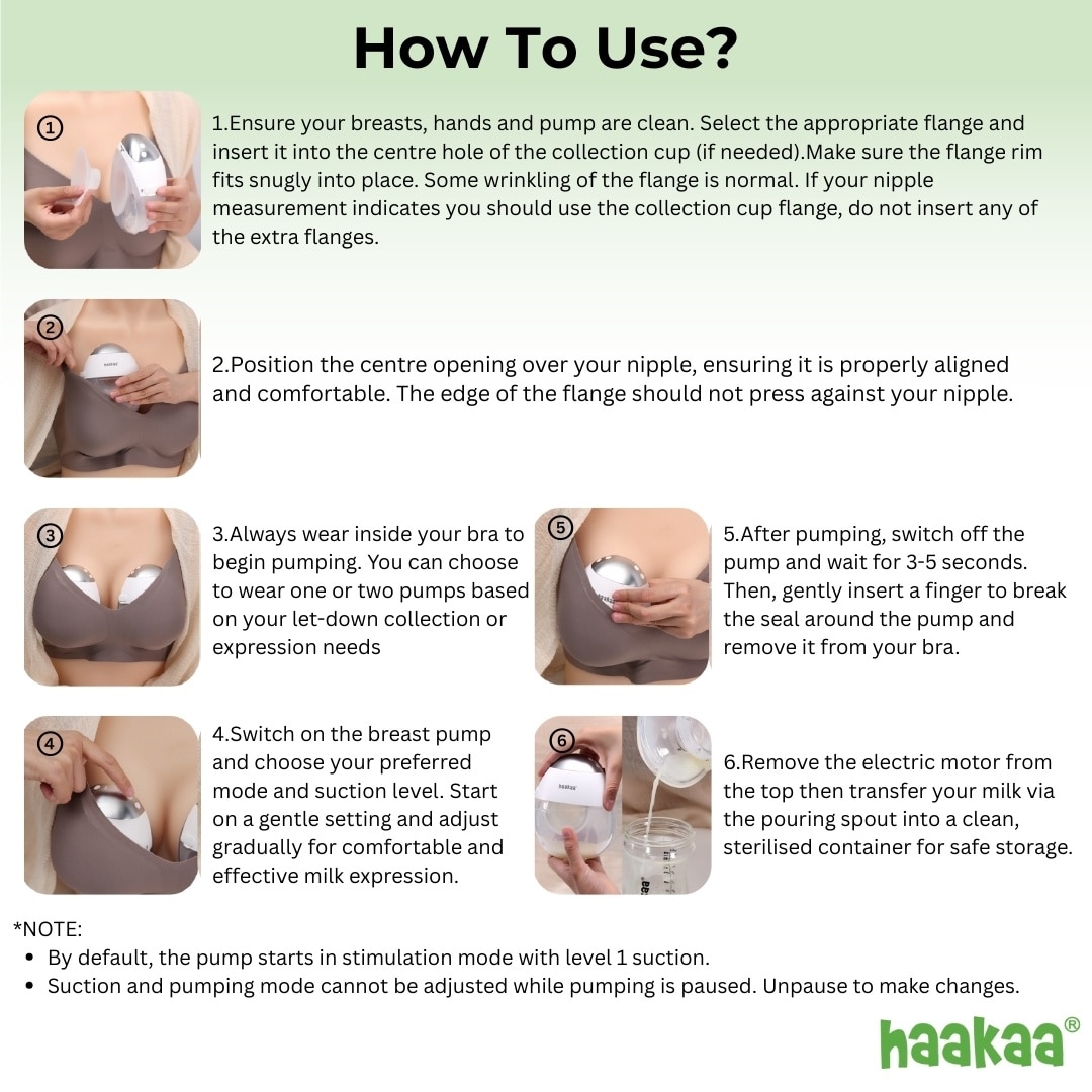 Haakaa 2pcs E-Ladybug Wearable Electric Breast Pump - Standard Edition