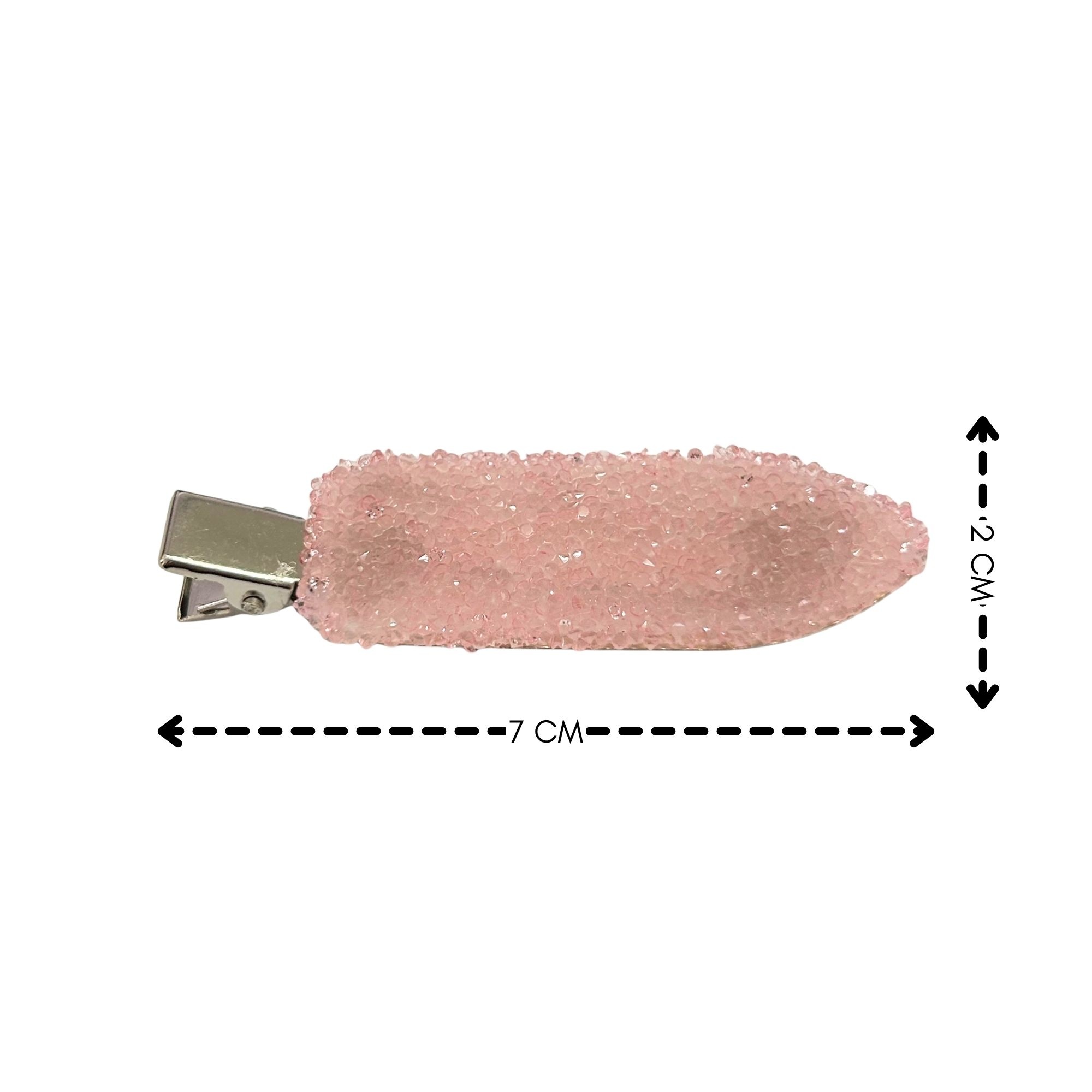 #0377 CRYSTAL GLITTER HAIR CLIP 7CM image