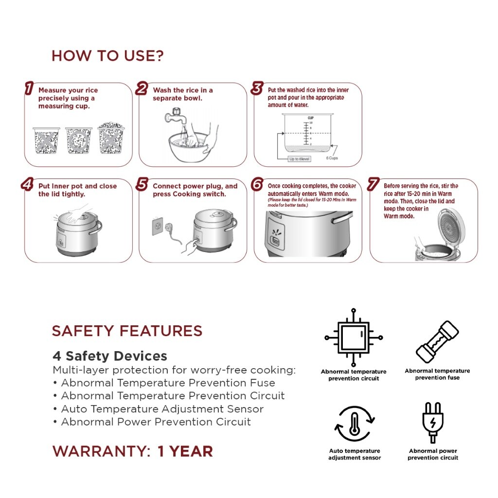 CUCKOO 4-Function Multi-Cooker (2 Cups/0.36L)-CR-0215M
