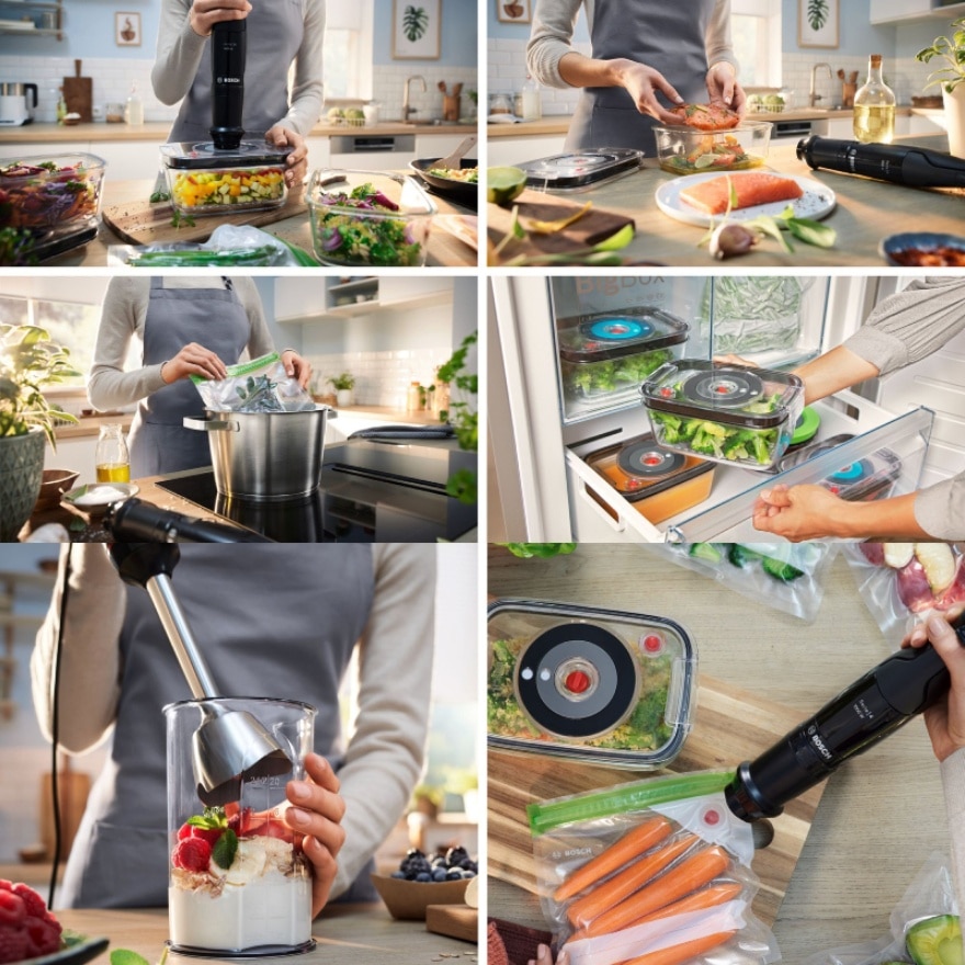 Bosch ErgoMaster, 1000W Hand Blender with Vacuum Pump, Black Anthracite - MSM4B6V2