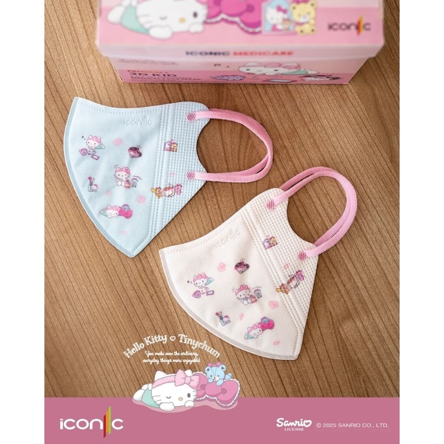 [Kid - Premium+] 3D 4-Ply Sanrio Hello Kitty Gorogoro Days Medical Disposable Face Mask (20pcs)