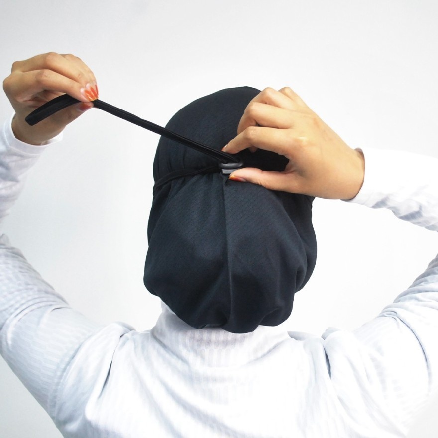 Reusable Muslimah Friendly Microfiber Face Mask ( Grey L Size ) image