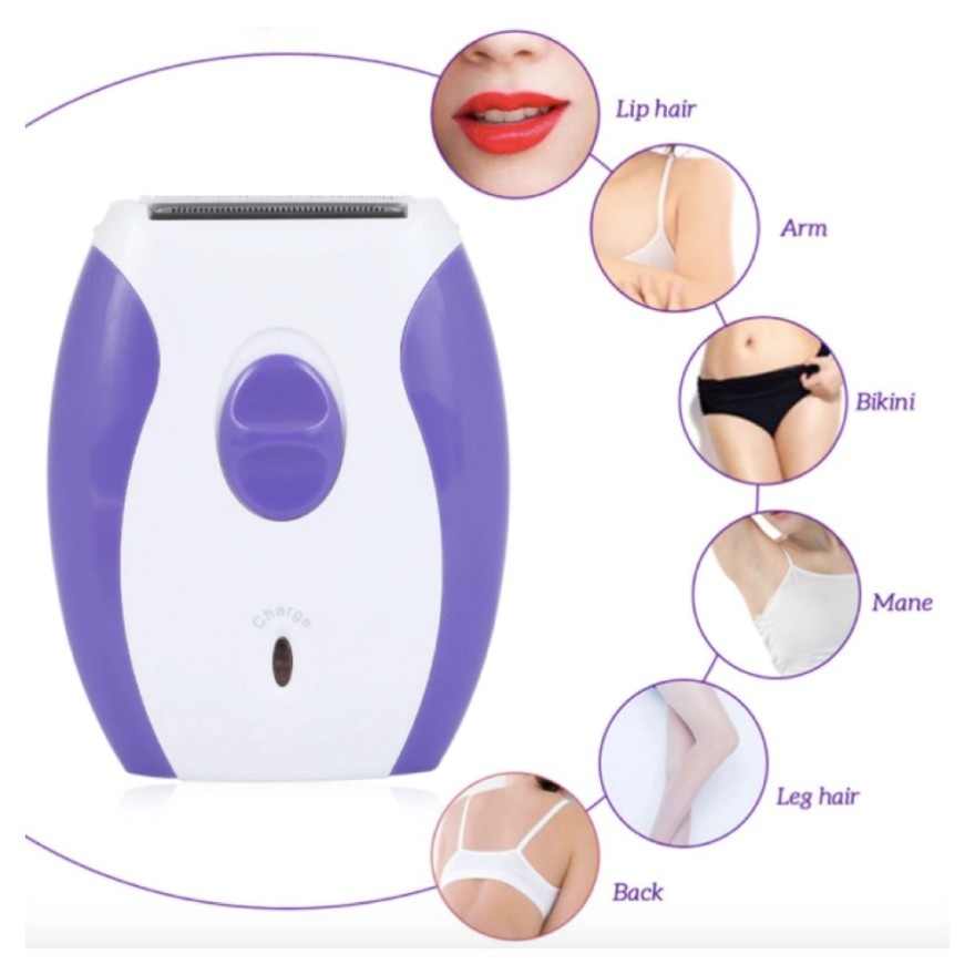 Portable Female Hair Shaver Epilator Purple image