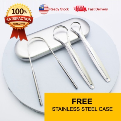 JIMART - 3PCS Stainless Steel Tongue Scrapper Cleaner