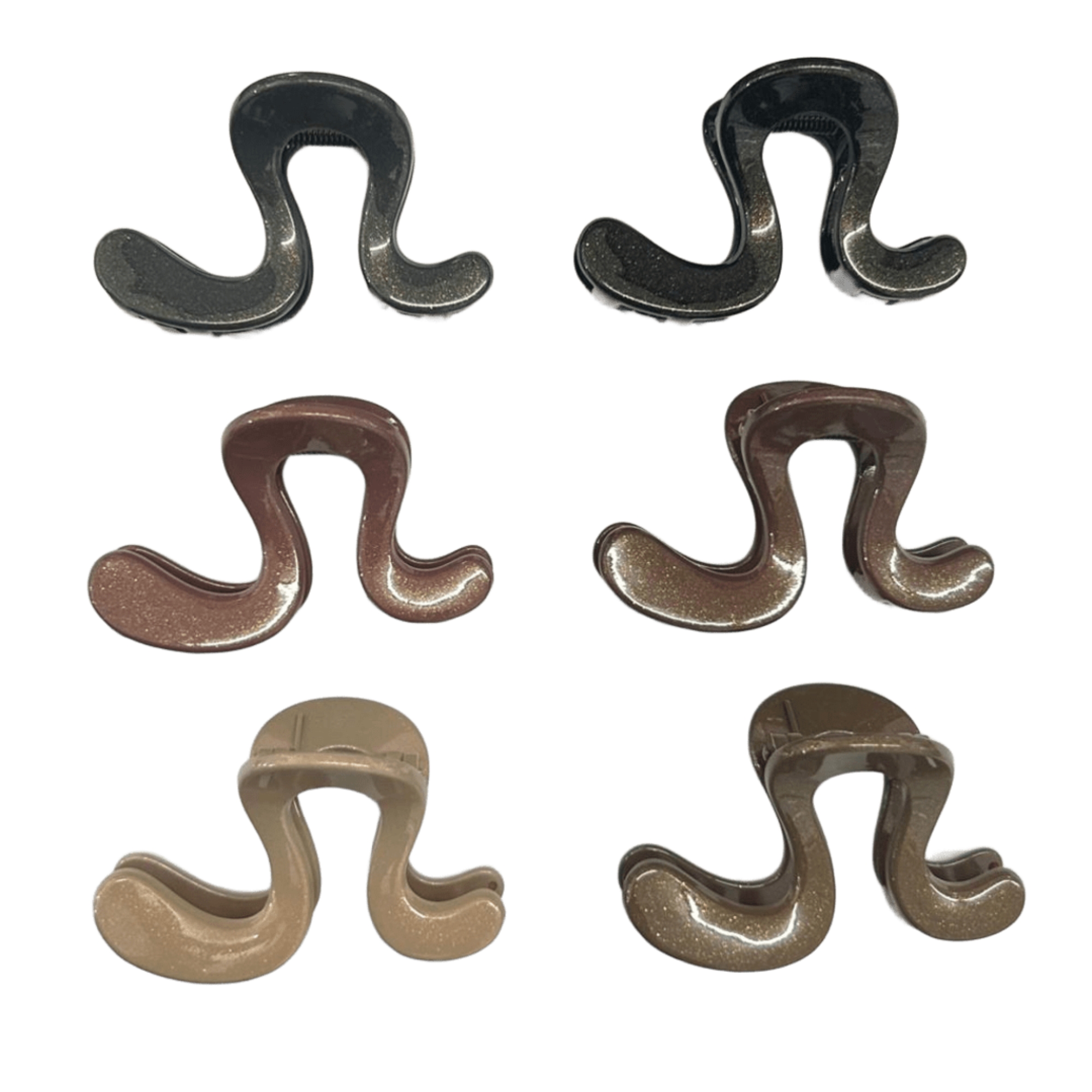 AJC-0396 HAIR CLAW DARK BLINK (n-SHAPE) 8CM