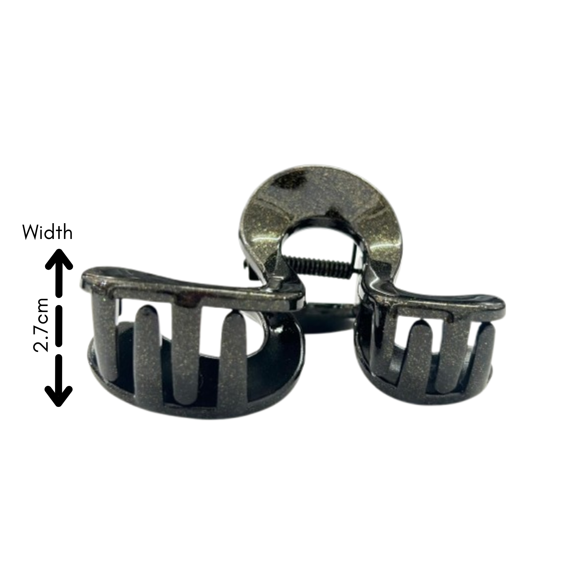 AJC-0396 HAIR CLAW DARK BLINK (n-SHAPE) 8CM