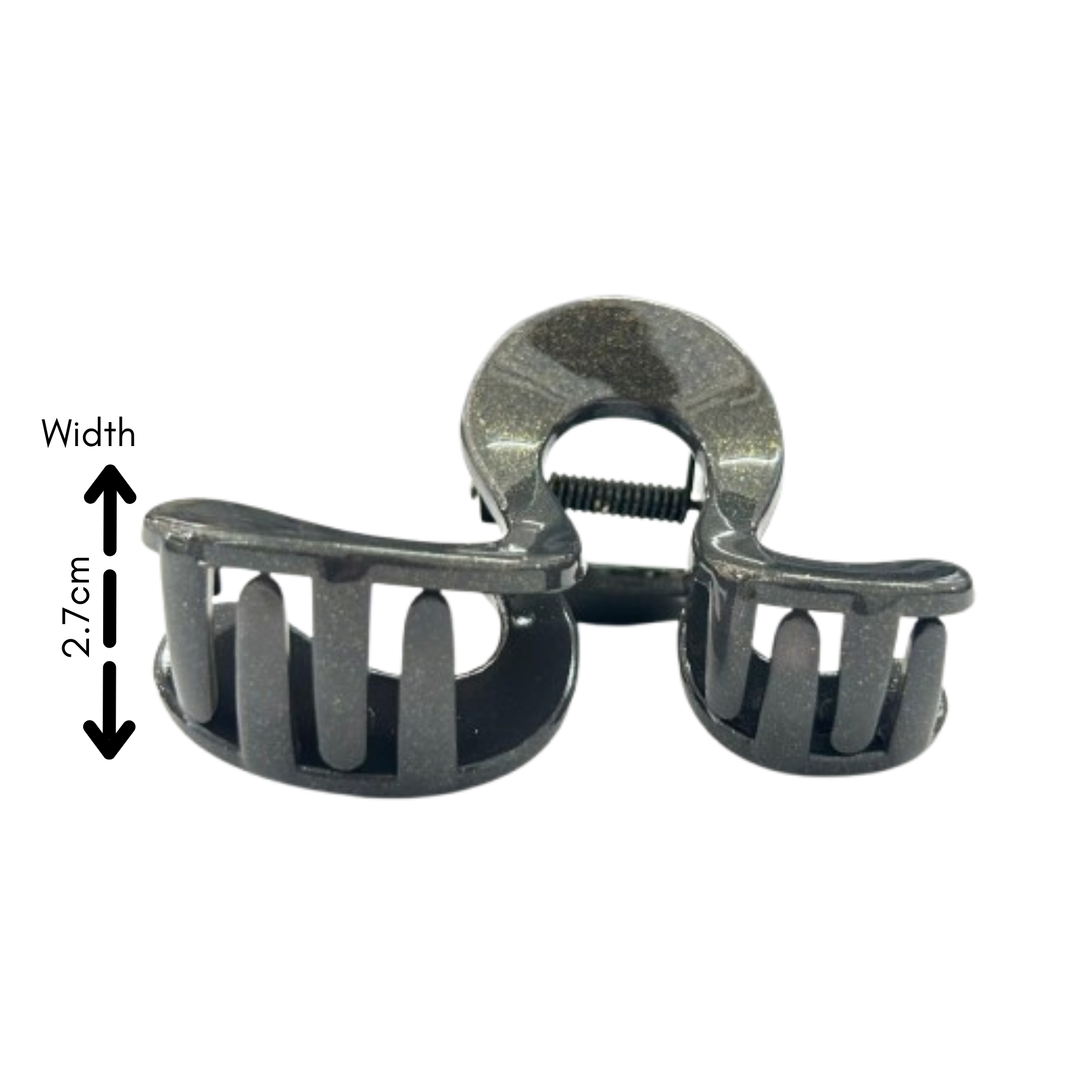 AJC-0396 HAIR CLAW DARK BLINK (n-SHAPE) 8CM