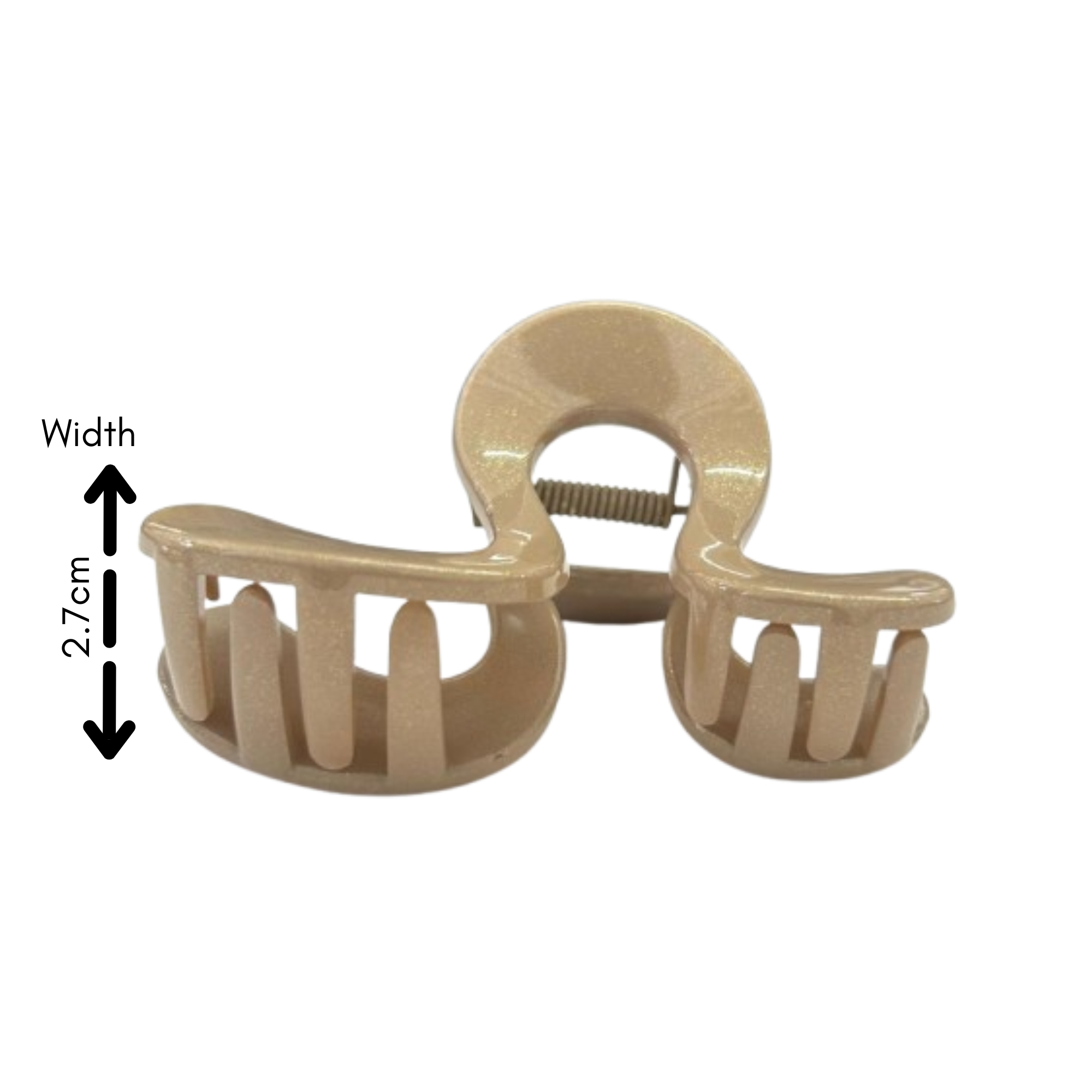 AJC-0396 HAIR CLAW DARK BLINK (n-SHAPE) 8CM