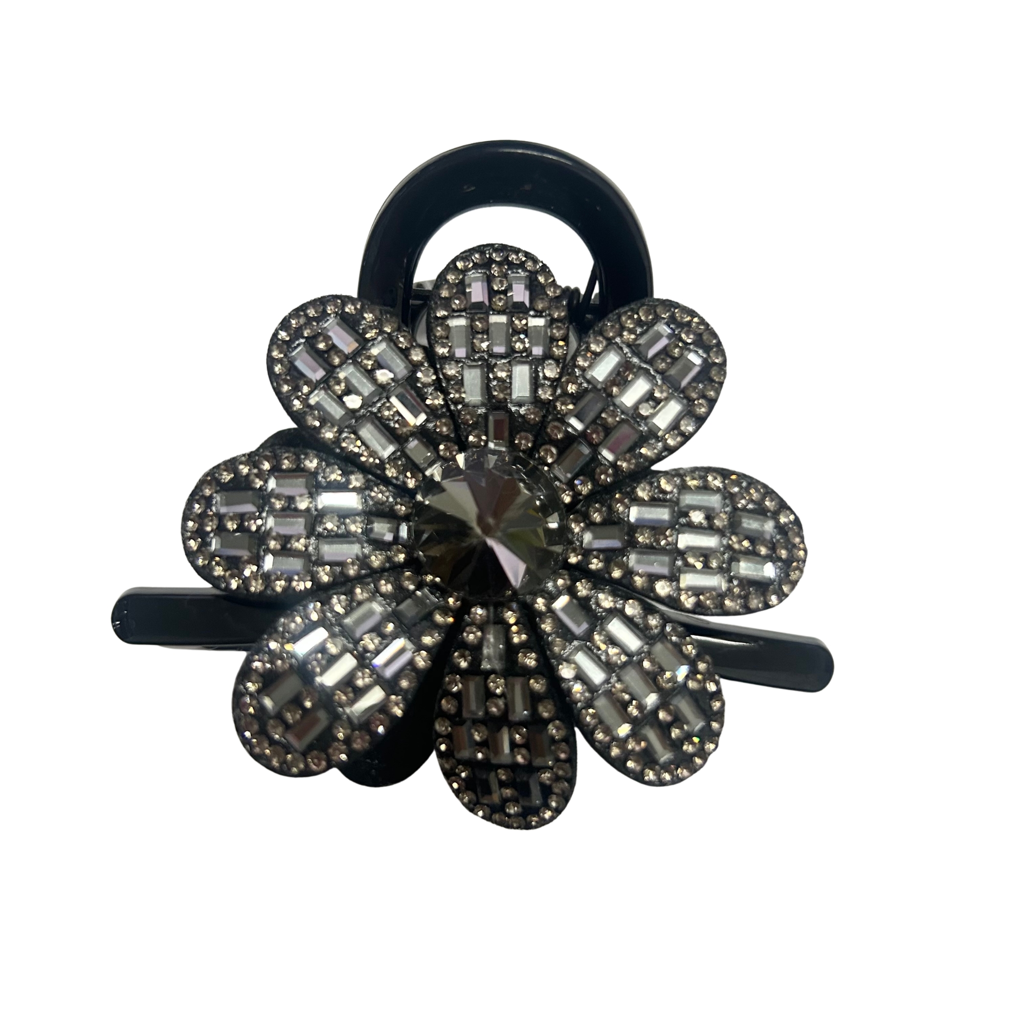 #0453 PREMIUM FLOWER RHINESTONE HAIR CLAW 8CM