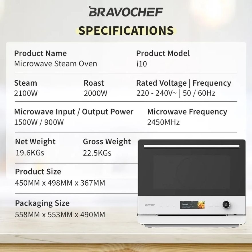 Morse Bravochef Microwave Steam Oven i10 (26L)