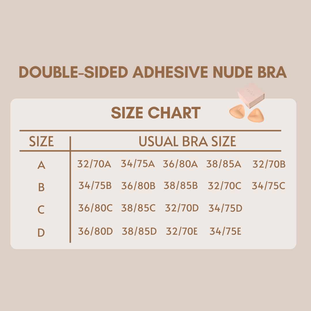 Double-Sided Adhesive Nude Bra (Size C)