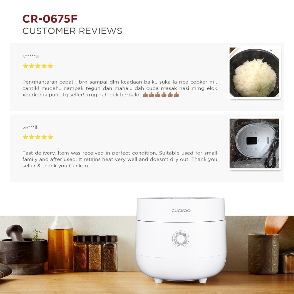 CUCKOO 8-Function Multi-Cooker (6 Cup/1.08L)-CR-0675F