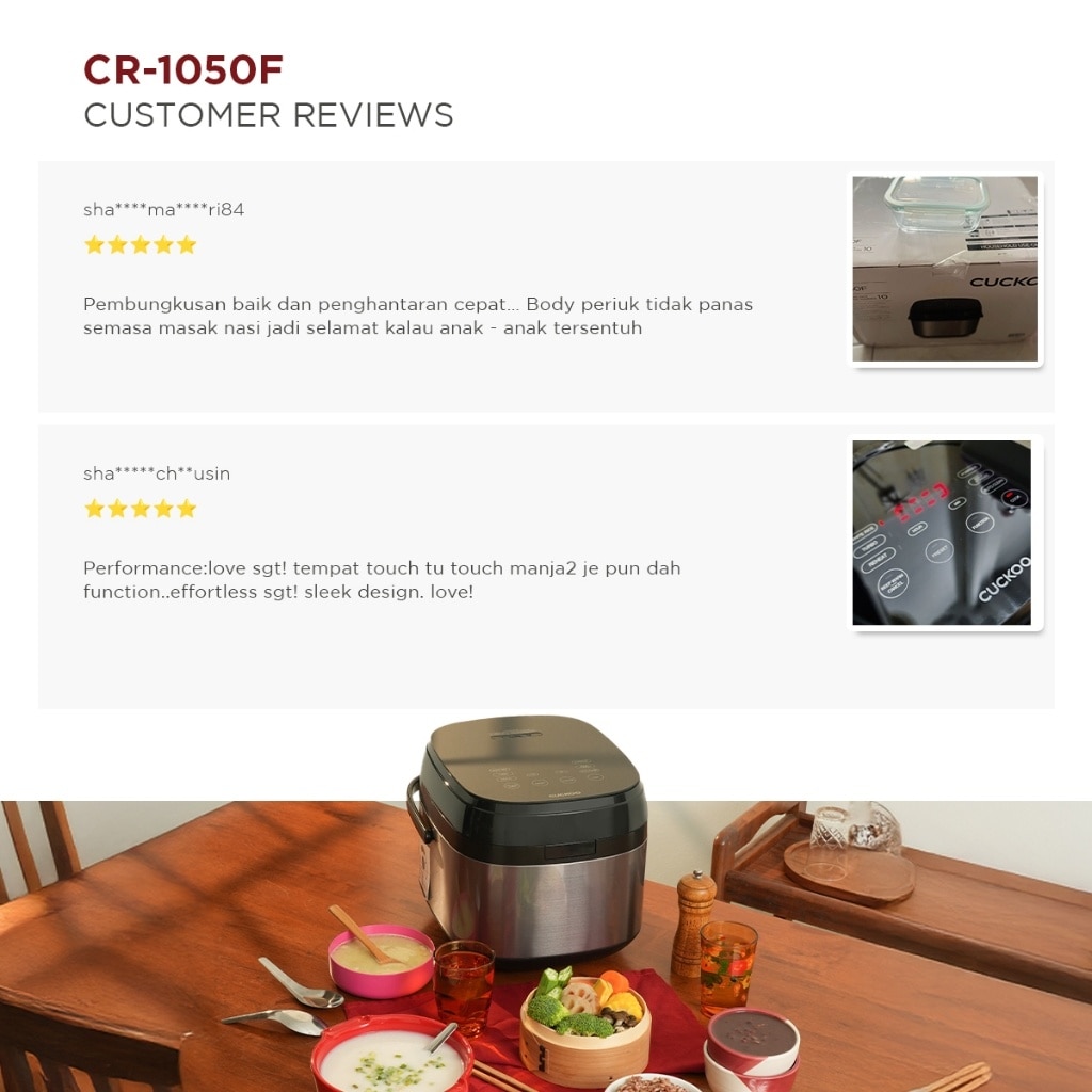 CUCKOO 4-Function Multi-Cooker (10 Cups/1.8L)-CR-1050F