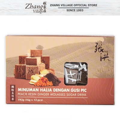 CHEONG HOONG Peach Resin Ginger Molasses Sugar Drink 16G X 12Pieces image