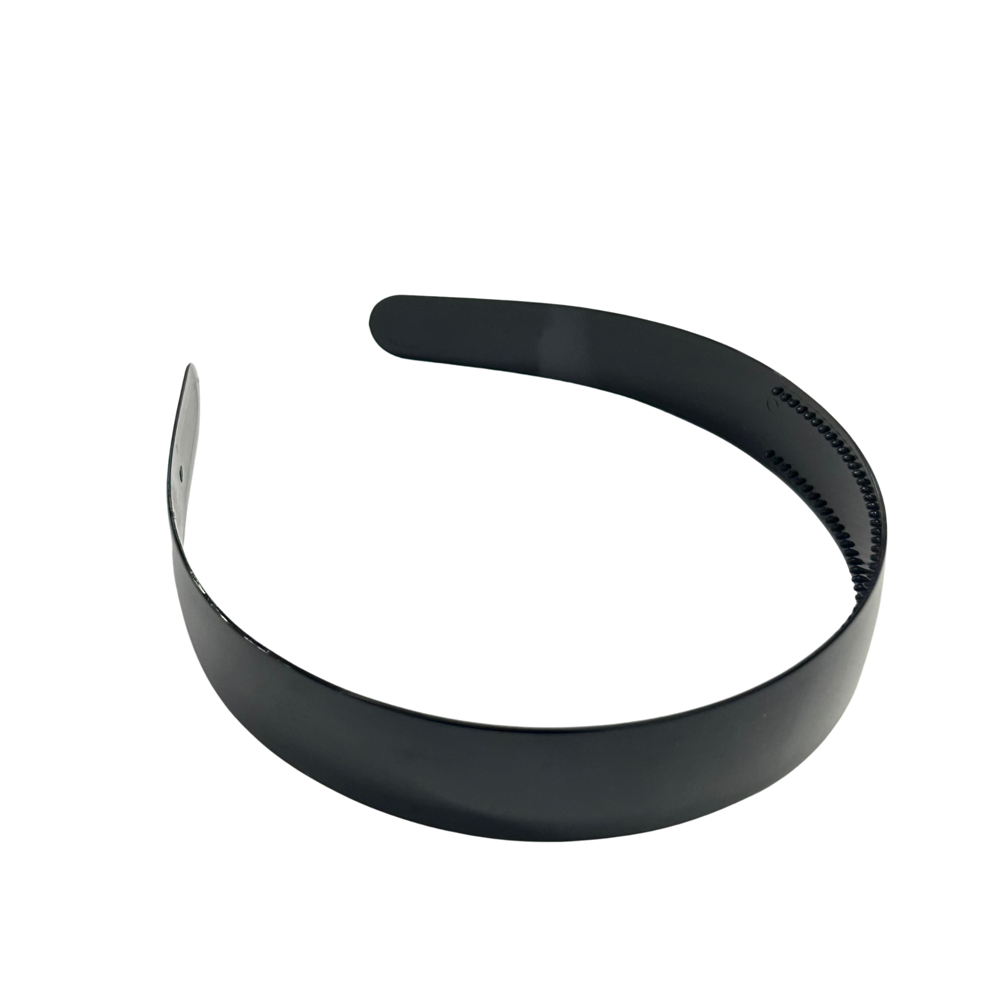 #0018 BLACK GLOSSY HAIRBAND 2.5CM