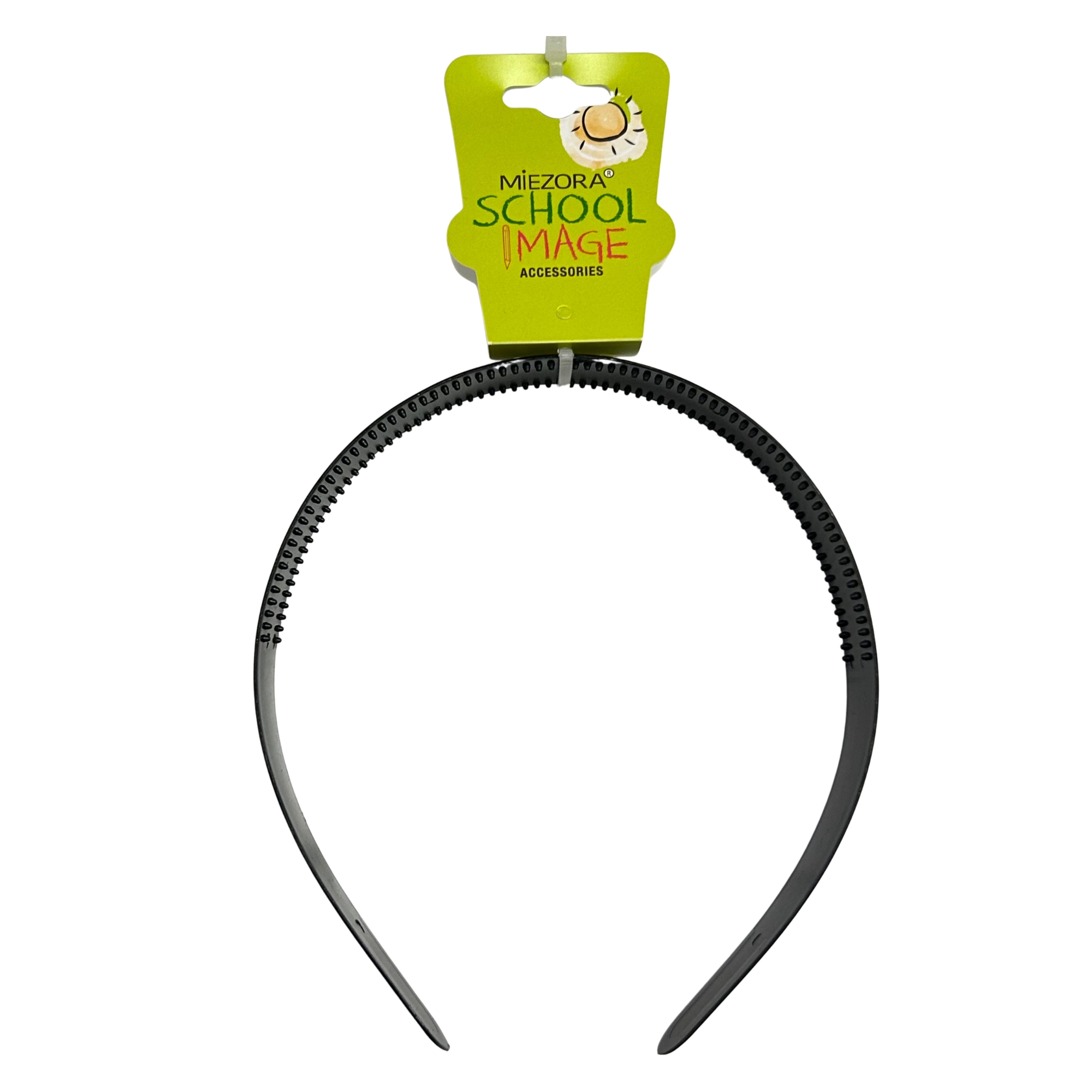 #0018 BLACK GLOSSY HAIRBAND 2.5CM
