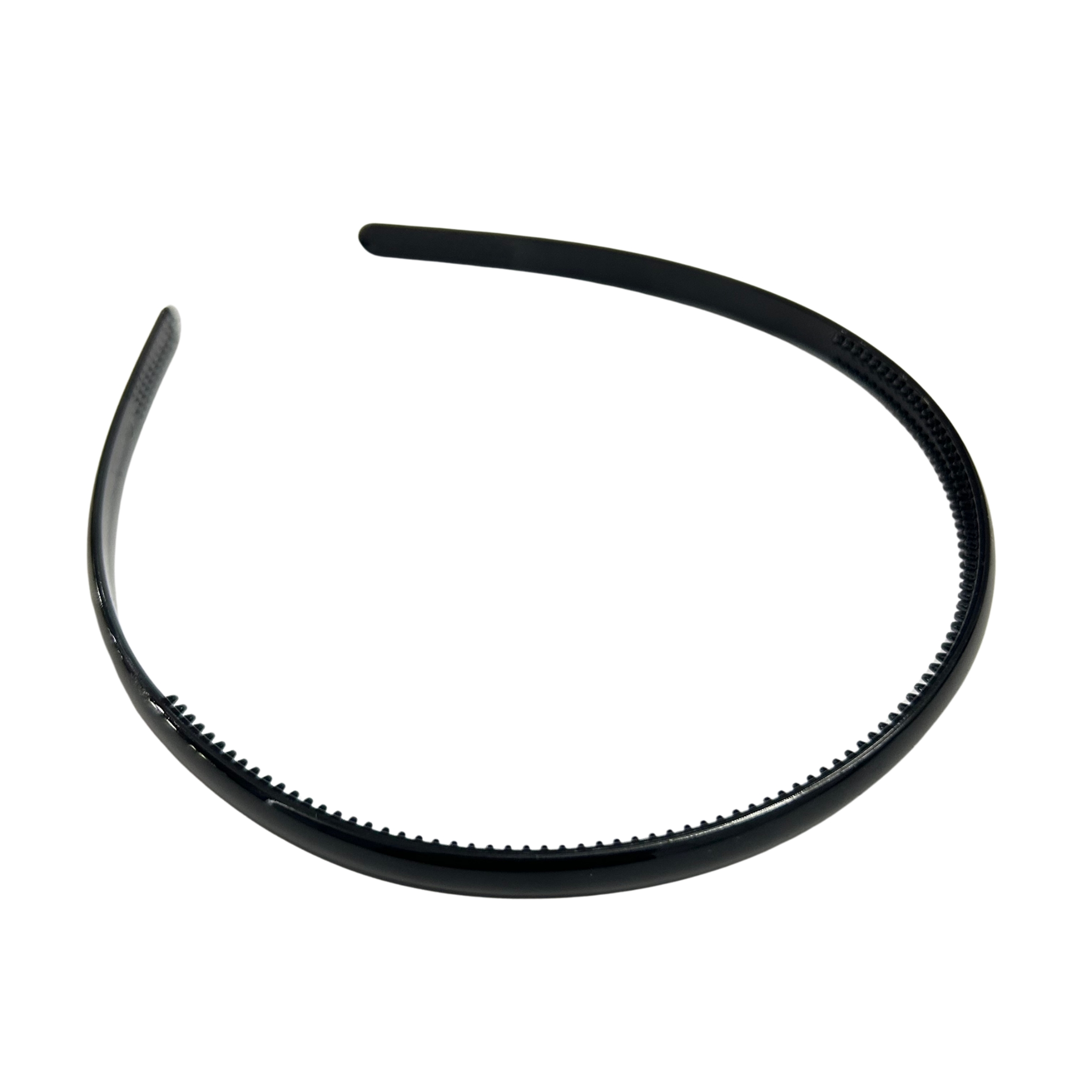 #0218 BLACK GLOSSY HAIRBAND 0.8CM