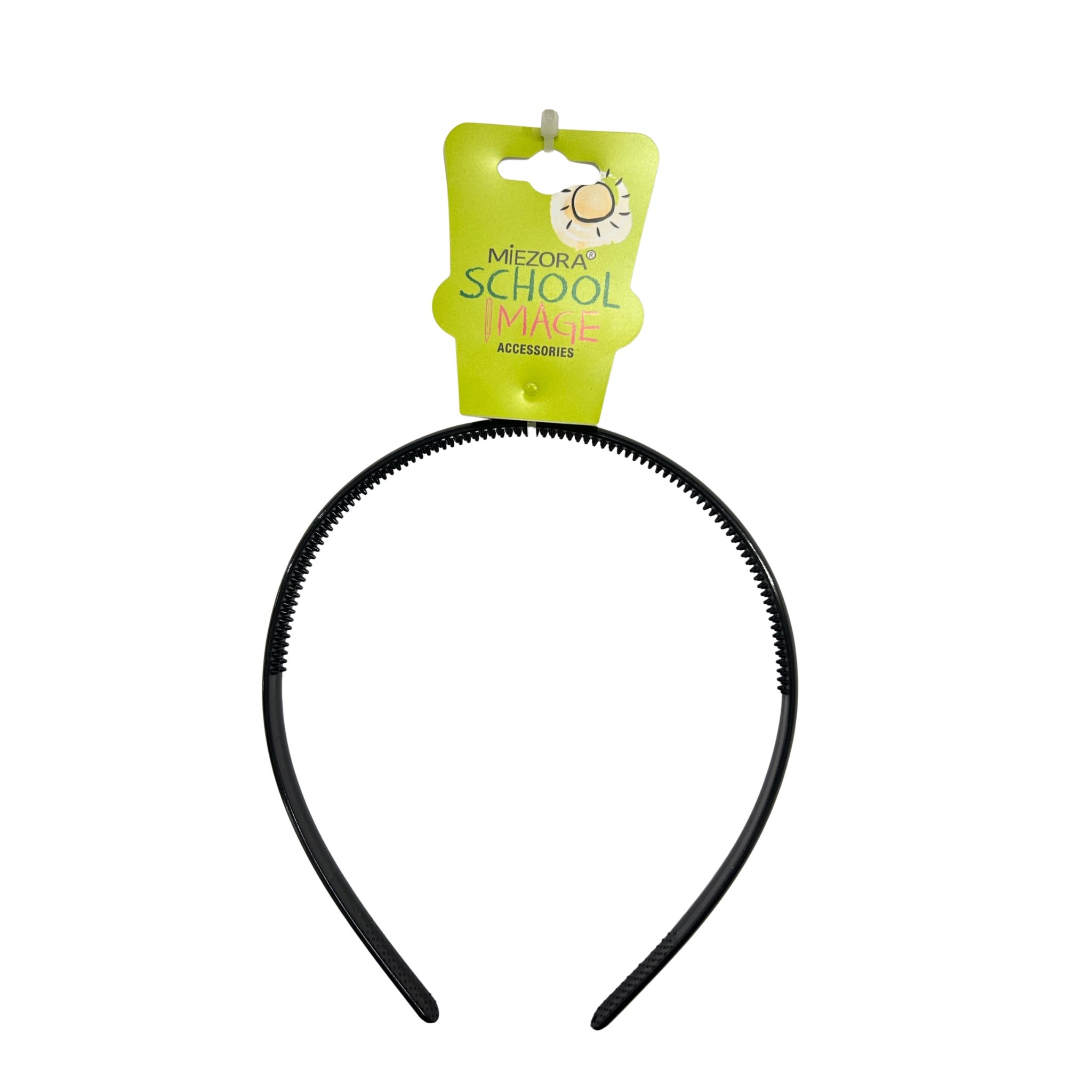 #0218 BLACK GLOSSY HAIRBAND 0.8CM