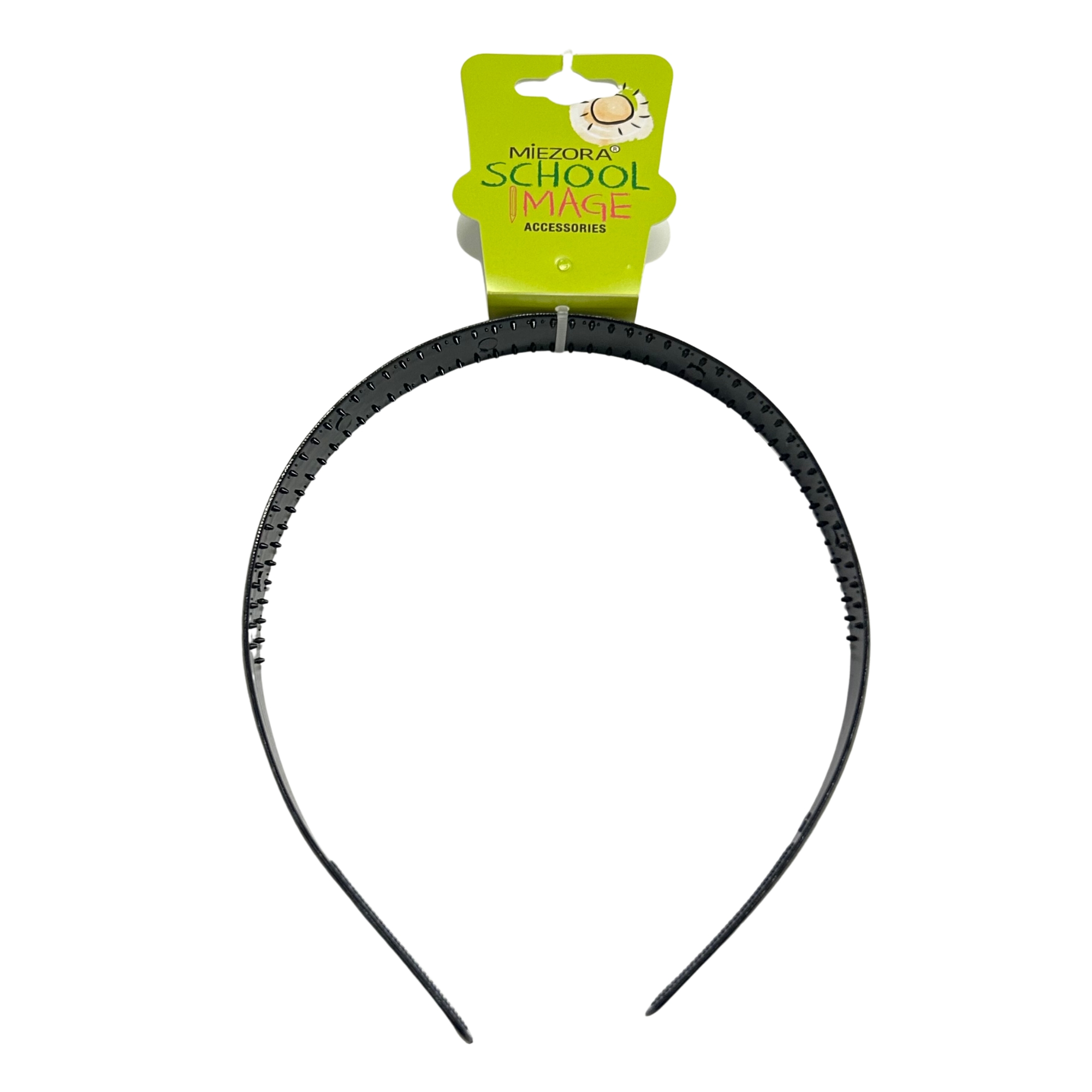 #0219 BLACK GLOSSY HAIRBAND 1.5CM