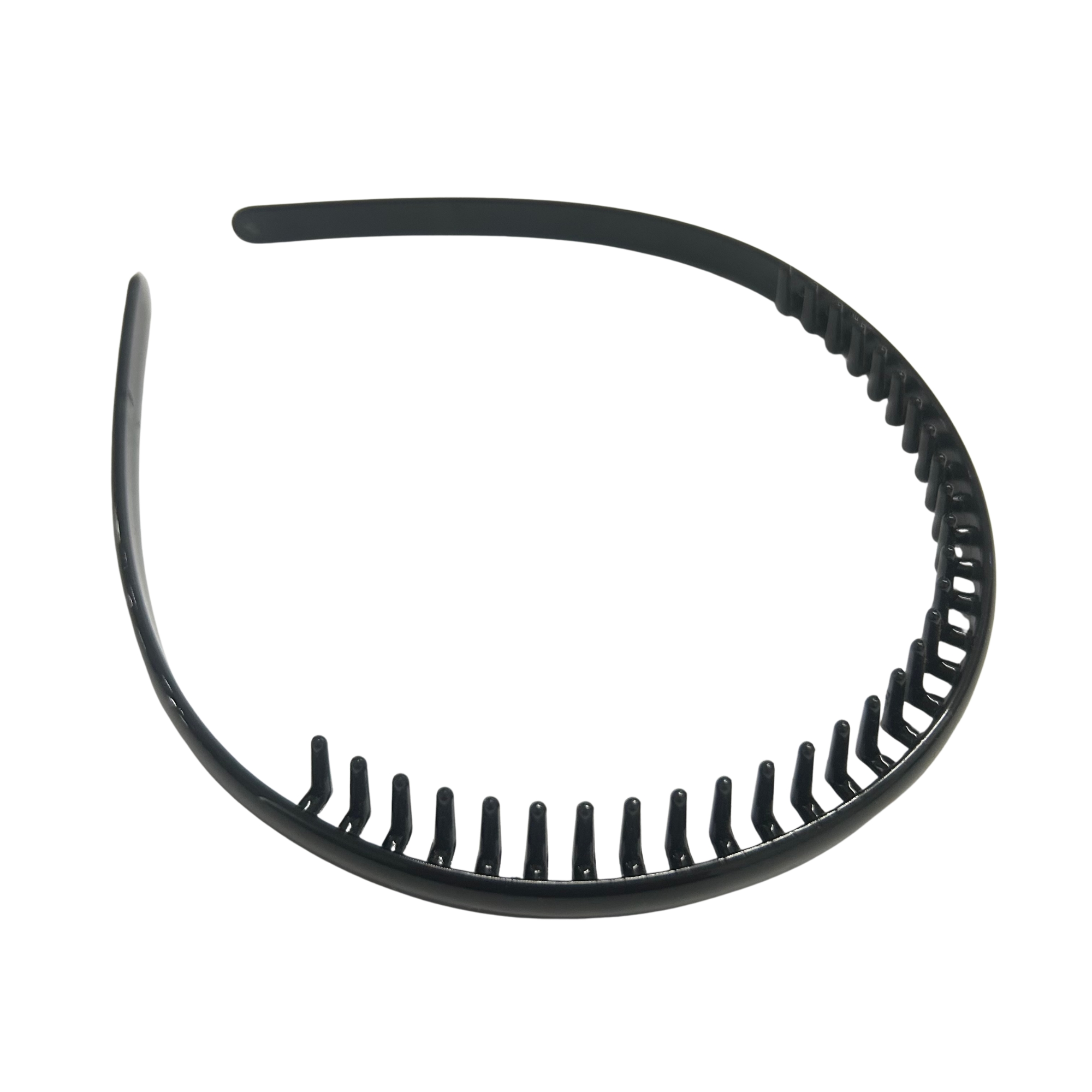 #0272 GLOSSY BLACK HAIRBAND NON-SLIP