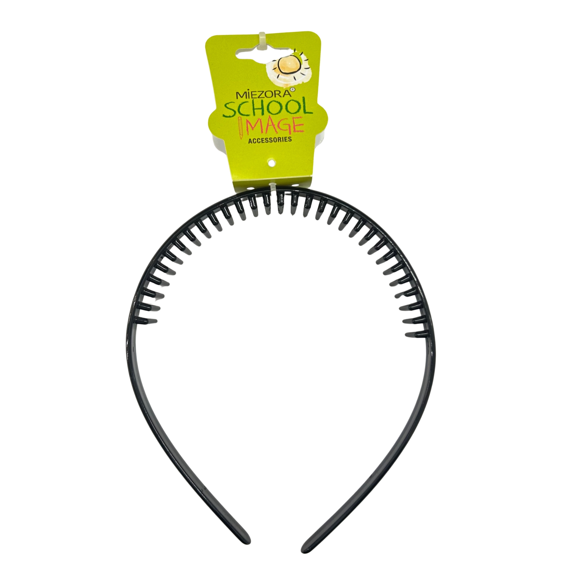 #0272 GLOSSY BLACK HAIRBAND NON-SLIP
