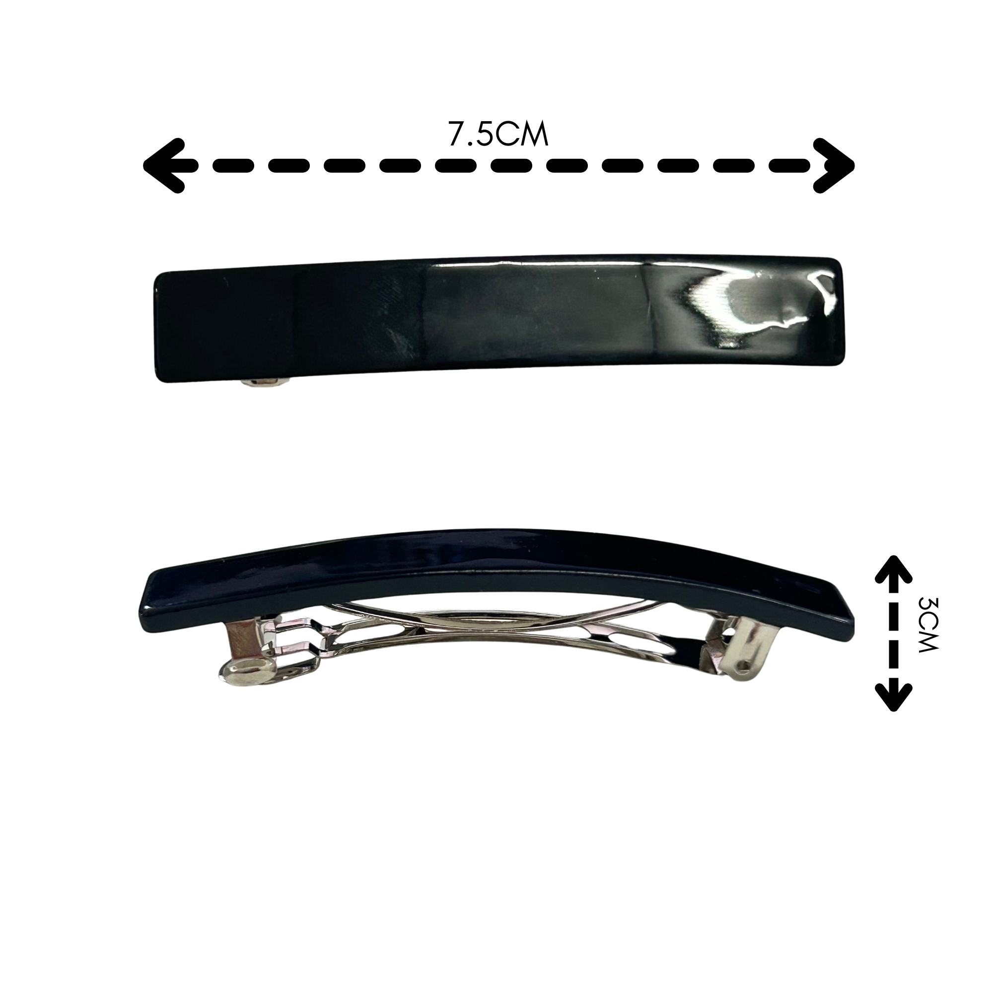 #0343 HAIR CLIP BLACK 7.5CM