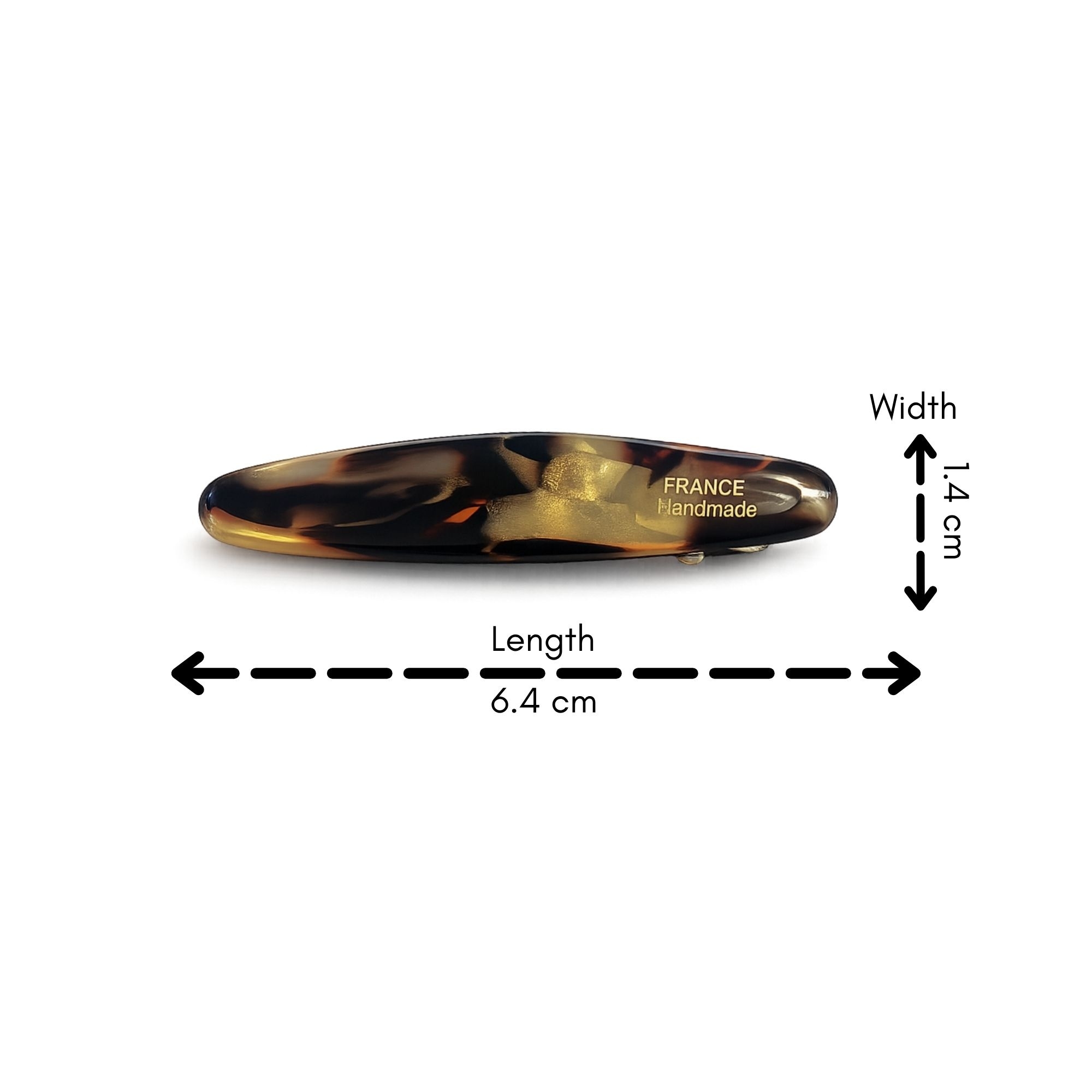 #0348 LUXURY TORTOISE SHELL HAIR CLIP 6.4CM