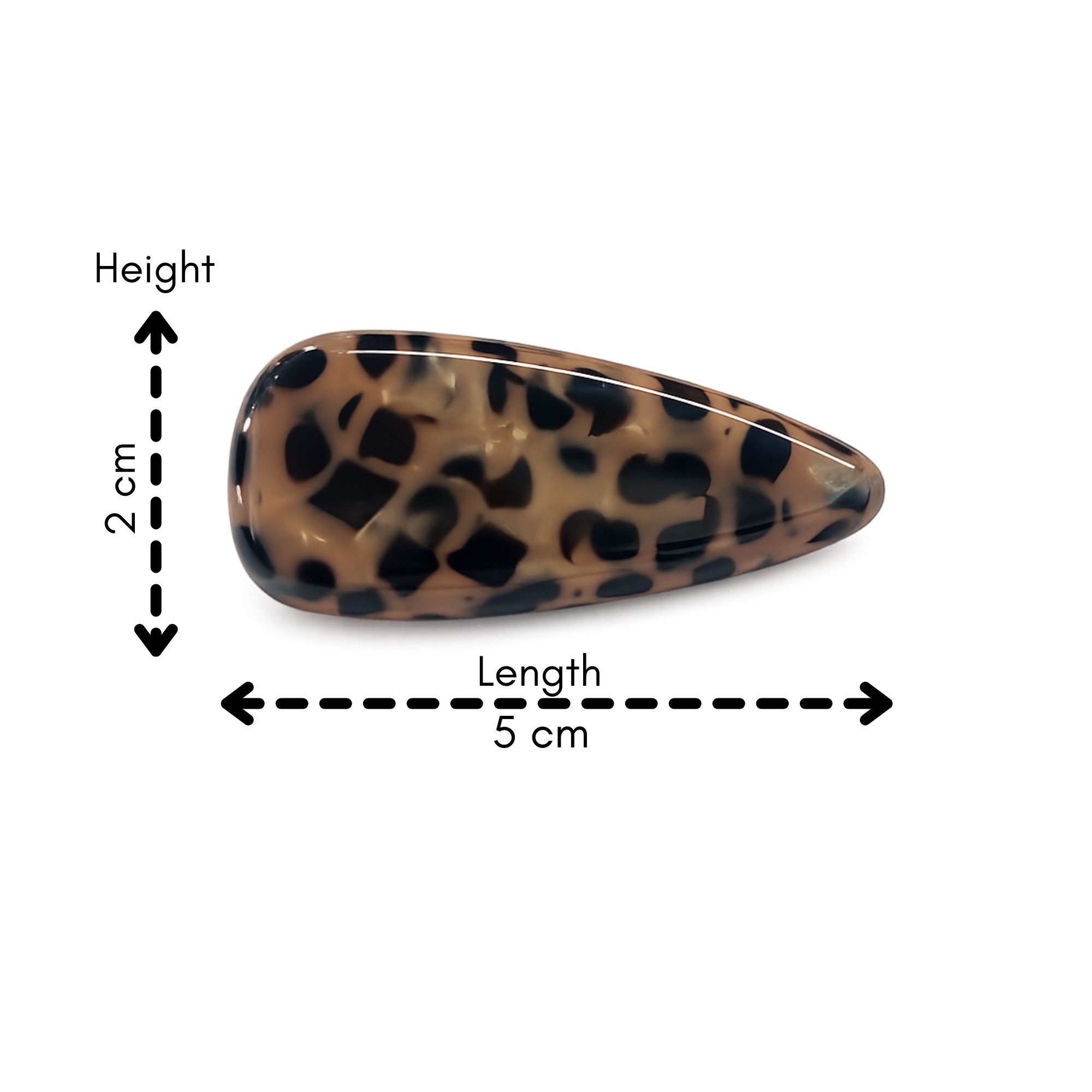 #0349 LUXE LEOPARD HAIR BARRETTE 5CM