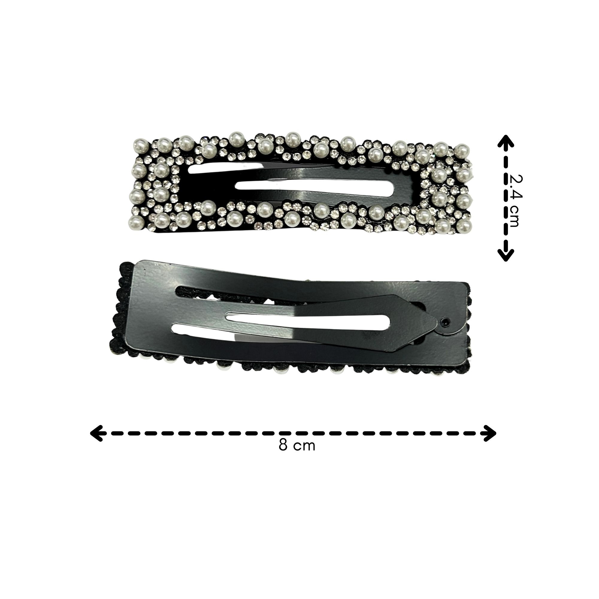 #0368 ELEGANT PEARL RHINESTONE HAIR CLIP