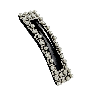 EVA & EVE - #0368 ELEGANT PEARL RHINESTONE HAIR CLIP