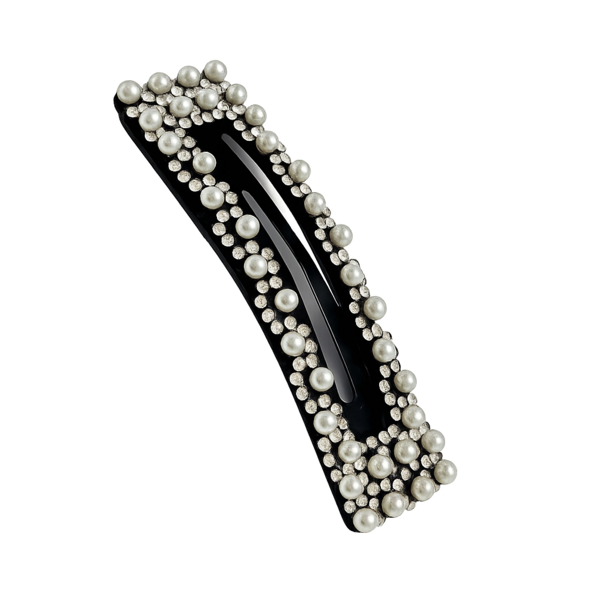 #0368 ELEGANT PEARL RHINESTONE HAIR CLIP