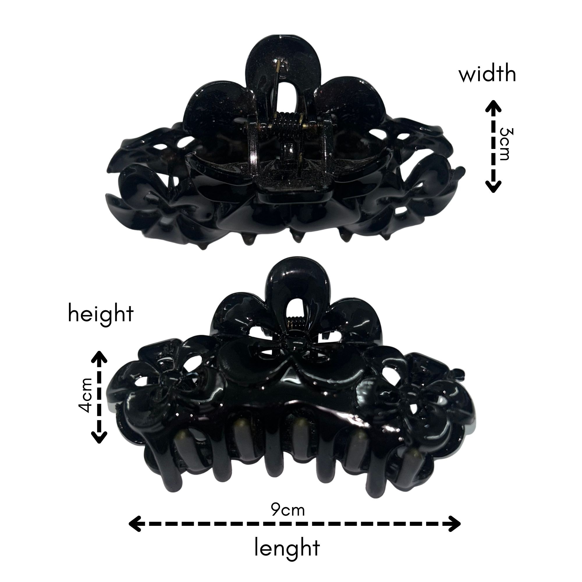 0235 FLOWER HAIR CLAW 9CM