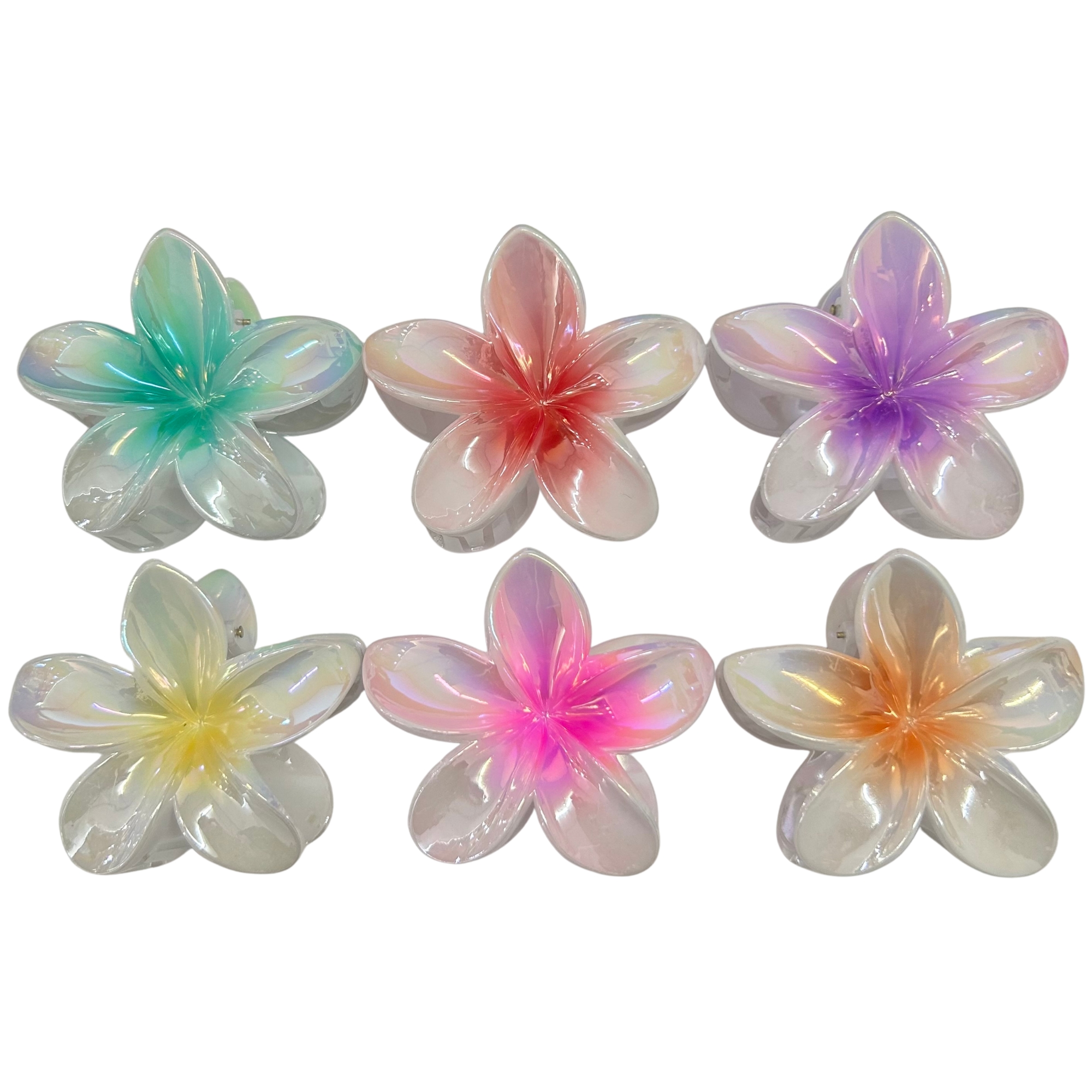 AJC-0321 POP COLOR HAIR CLAW FLOWER