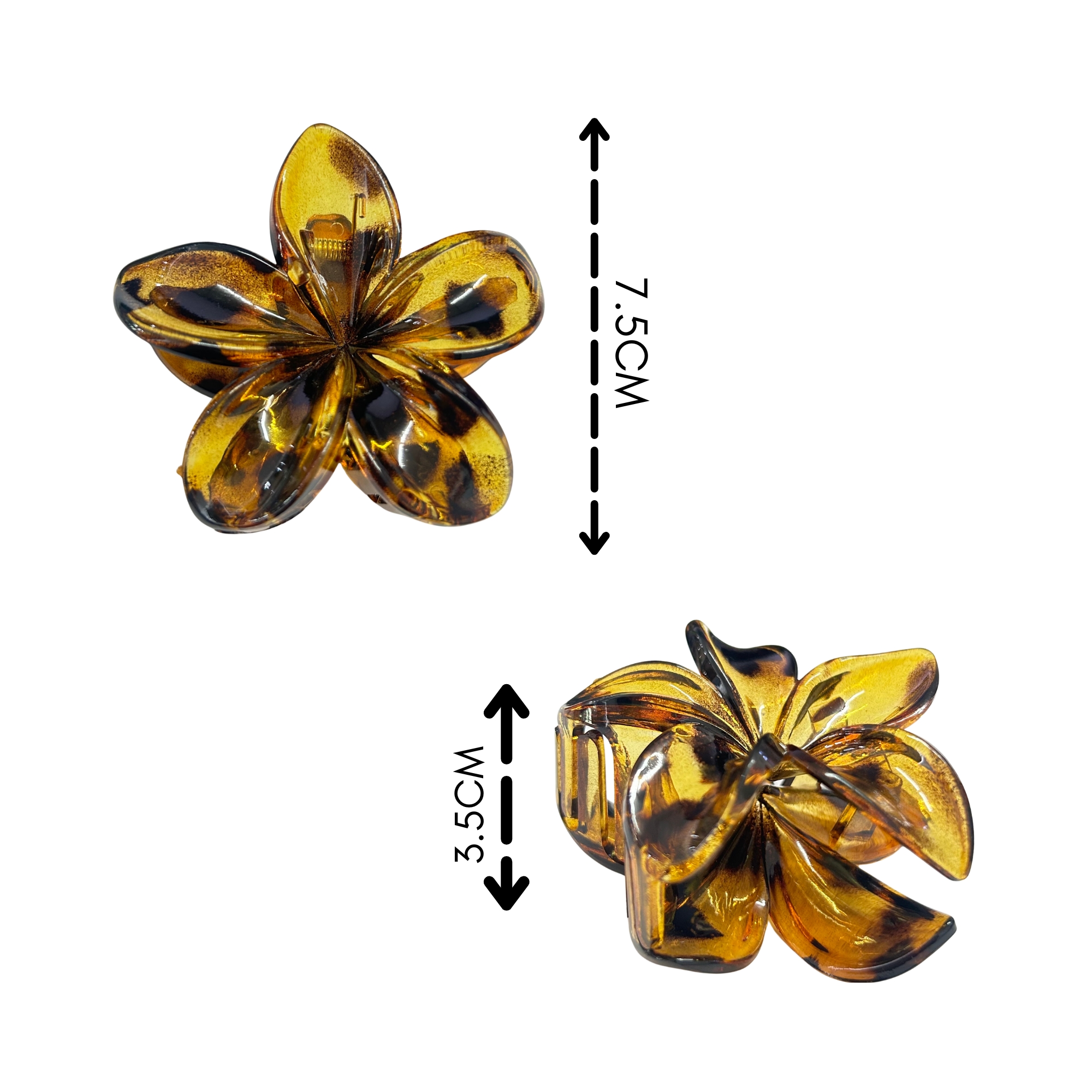 AJC-0321 BOLD LEOPARD HAIR CLAW FLOWER
