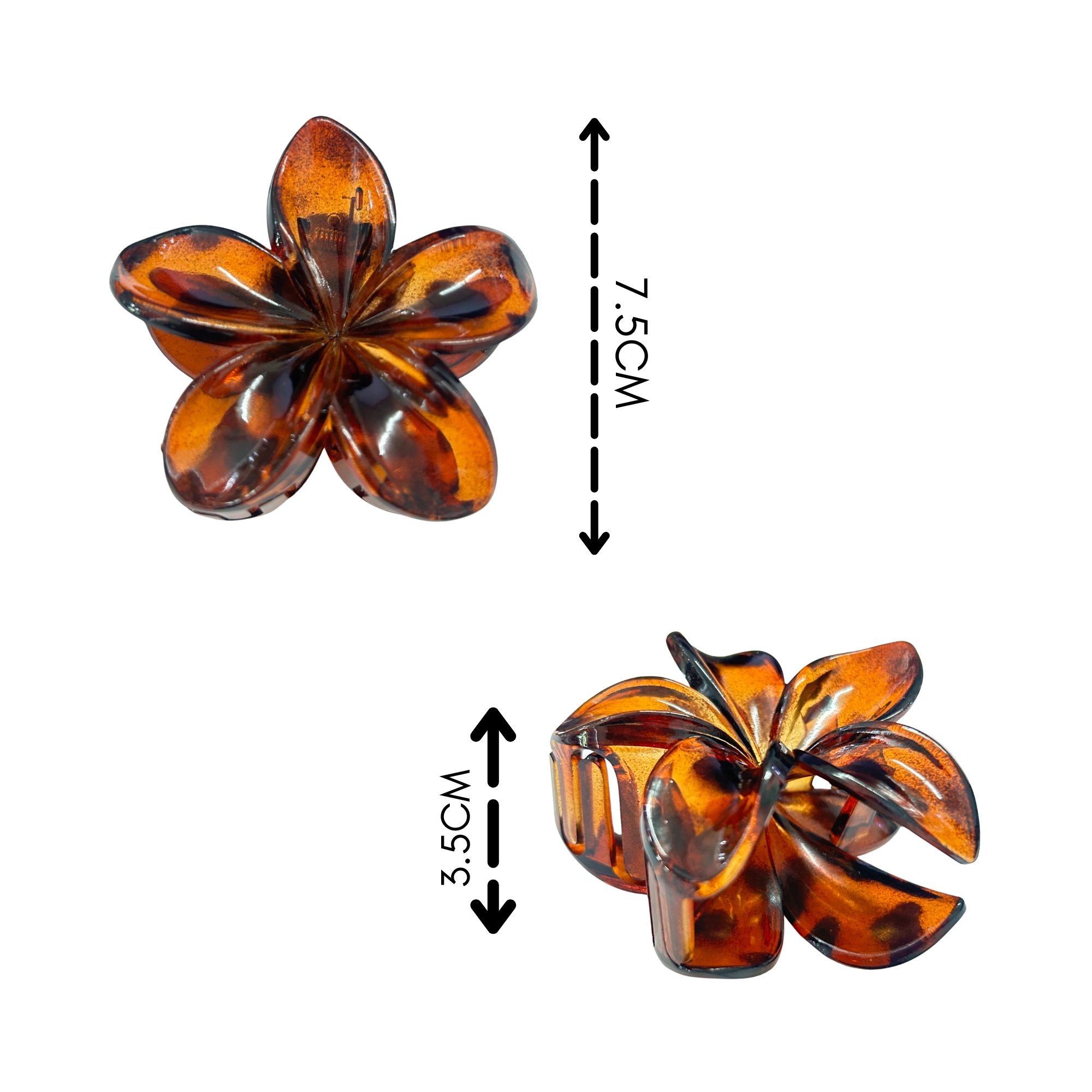 AJC-0321 BOLD LEOPARD HAIR CLAW FLOWER